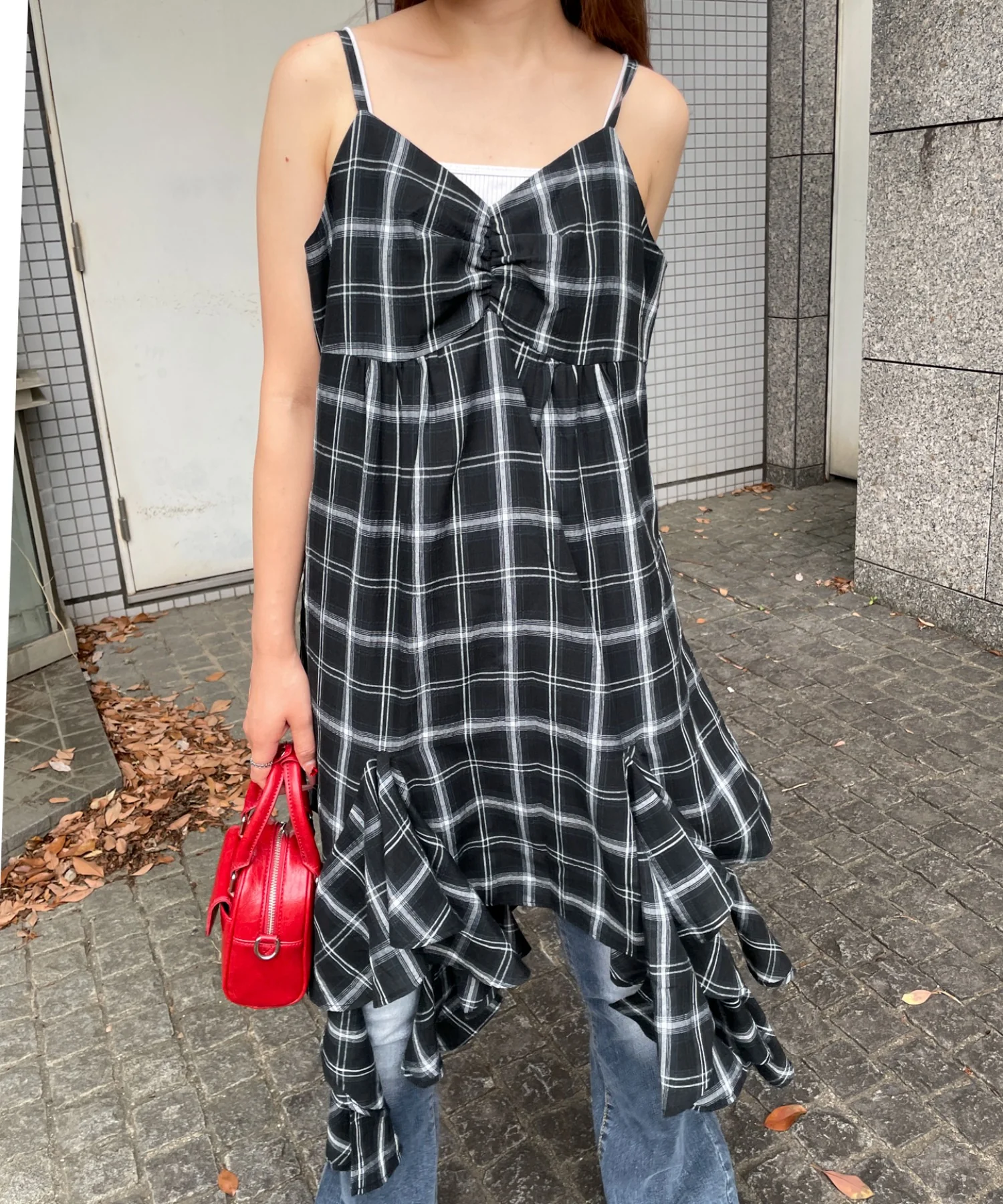チェックイレヘムキャミワンピース - Image 11