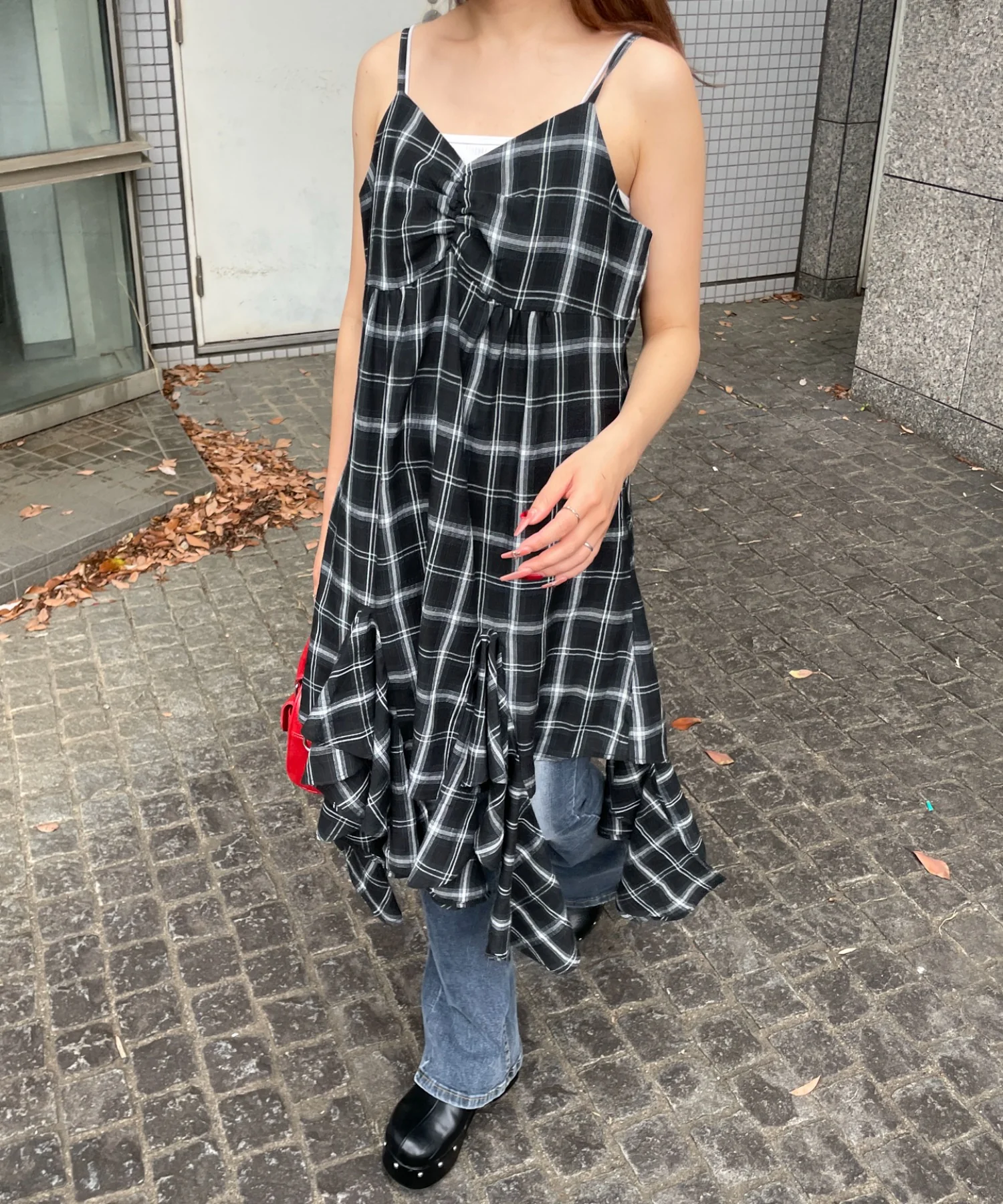 チェックイレヘムキャミワンピース - Image 13