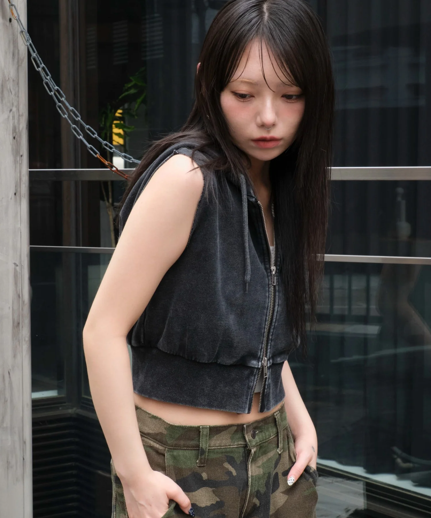 ノースリーブジップパーカー - Image 16