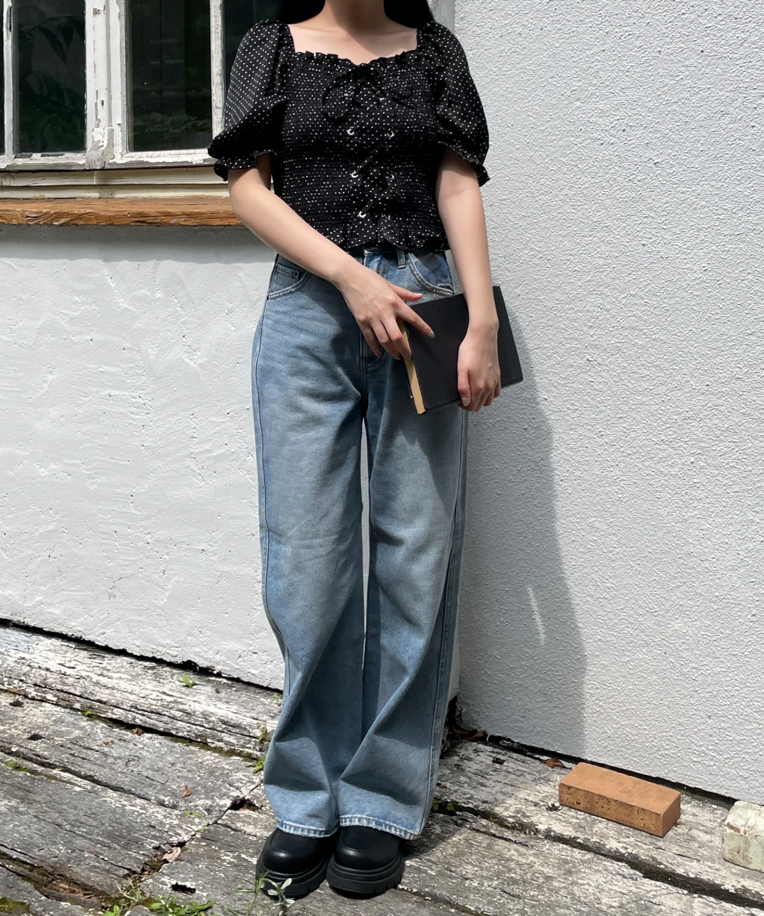 レースアップシャーリングブラウス - Image 21