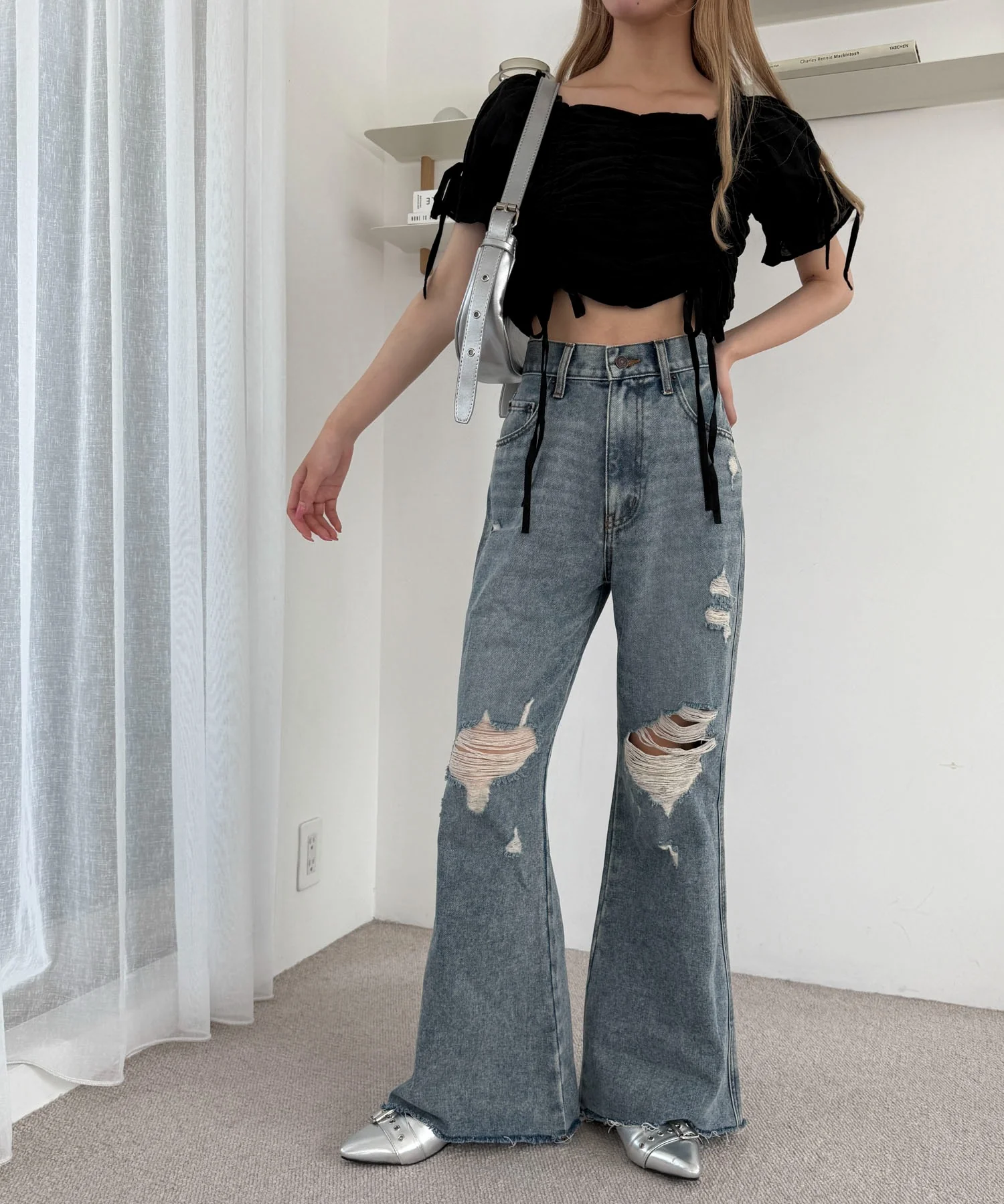 ダメージフレアデニムパンツ - Image 17