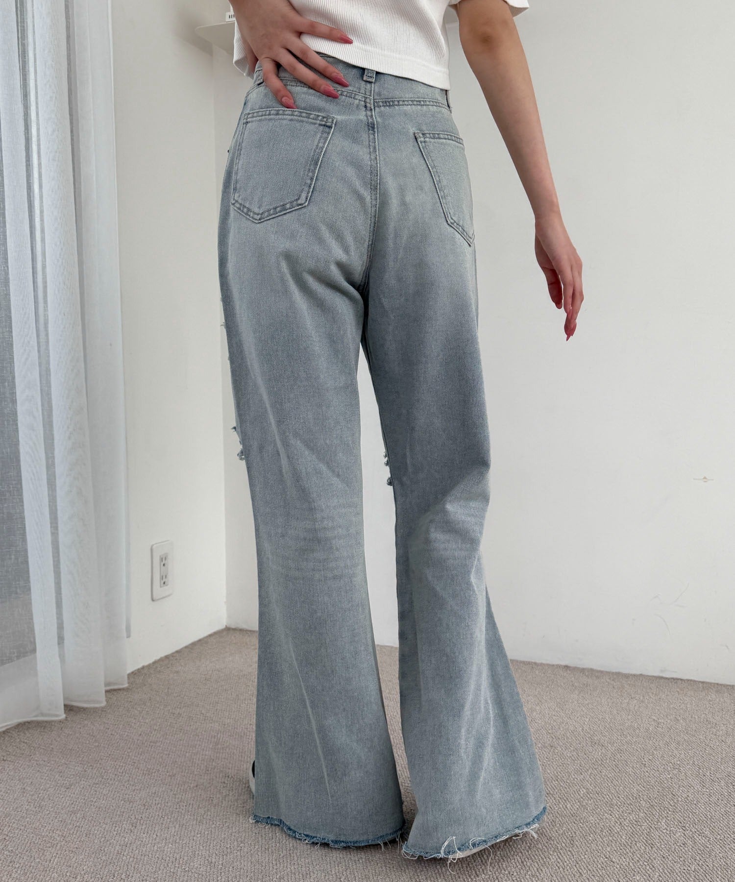 ダメージフレアデニムパンツ - Image 9