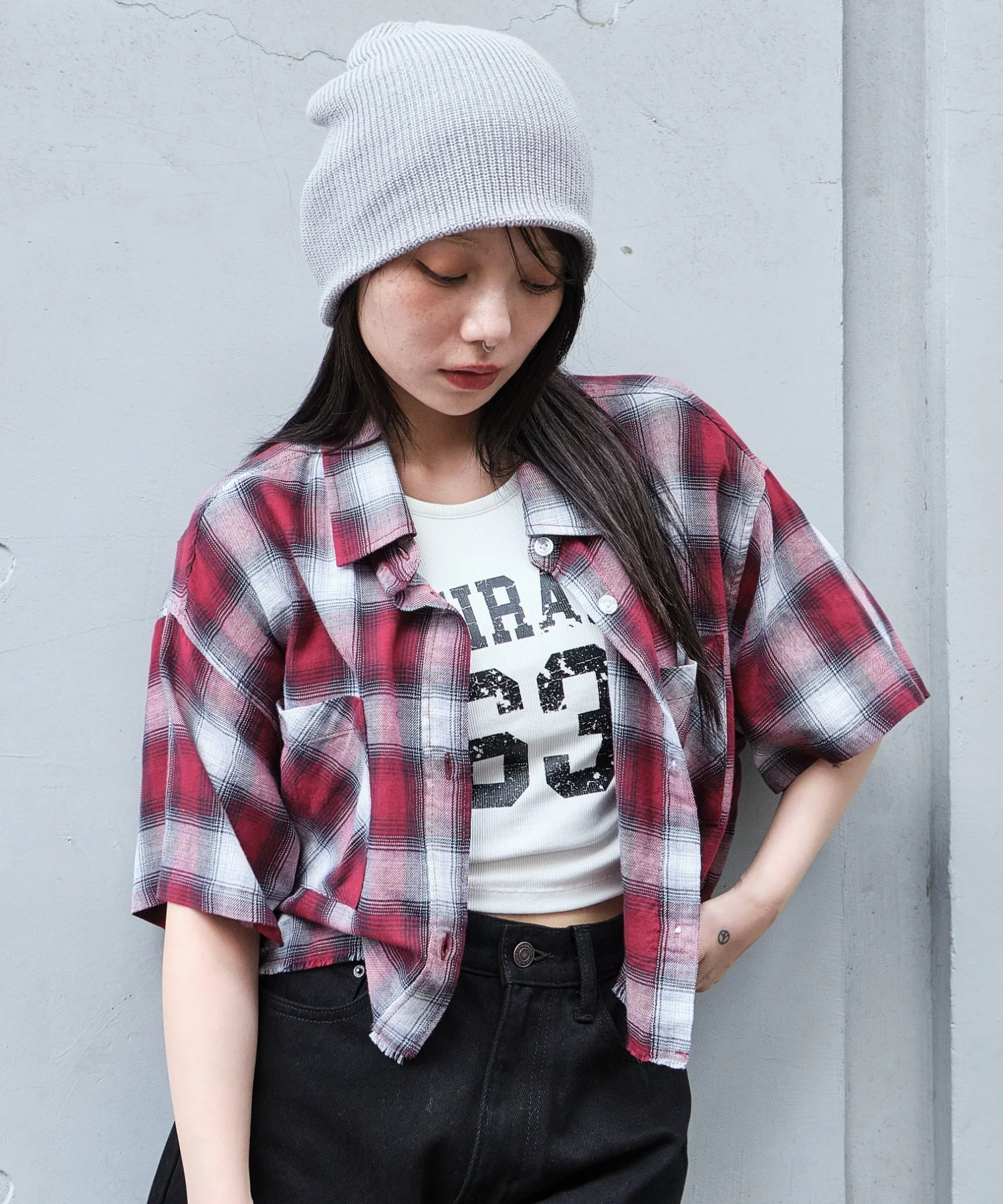 ショートチェックシャツ（S） - Image 11