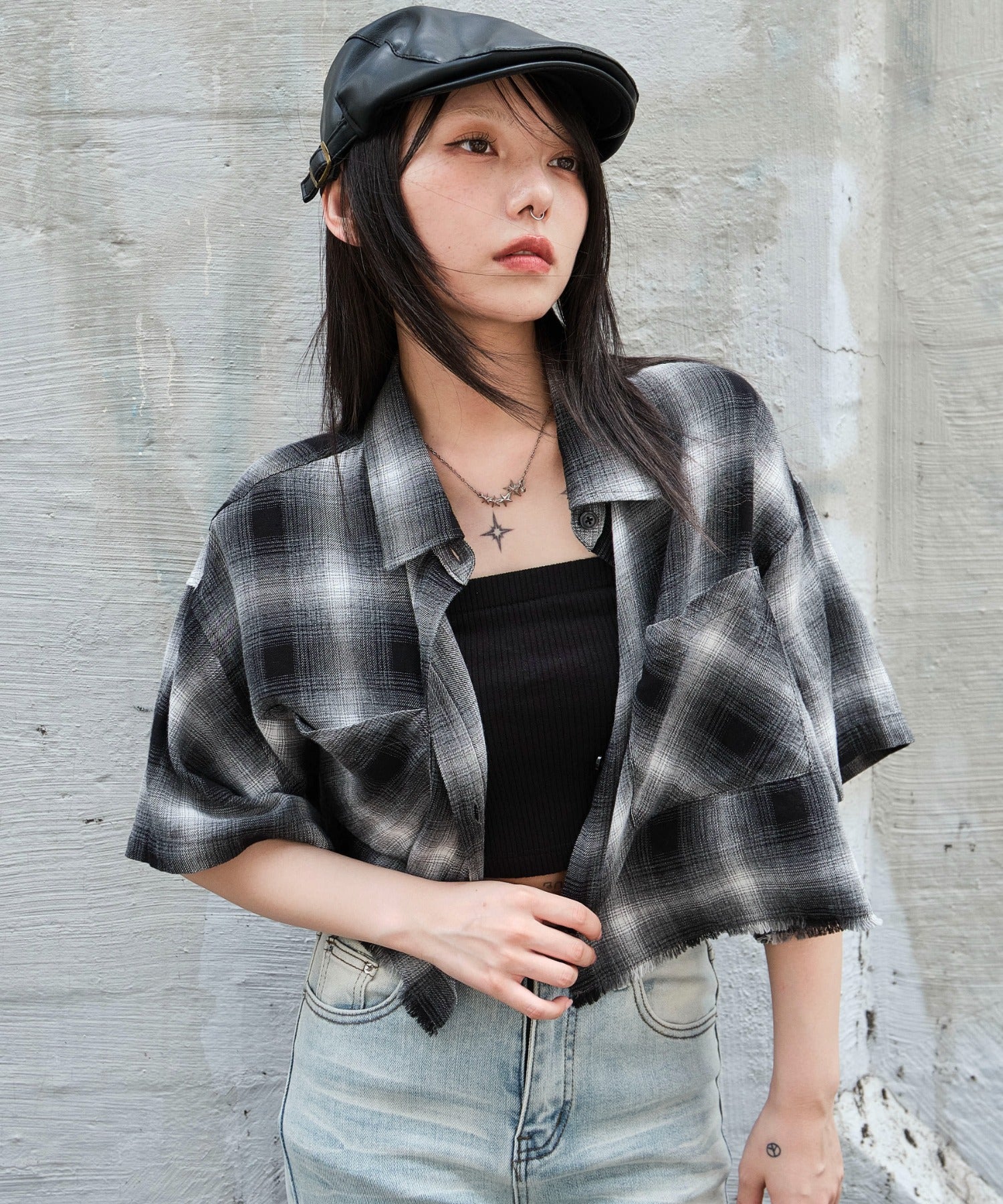ショートチェックシャツ（S） - Image 3