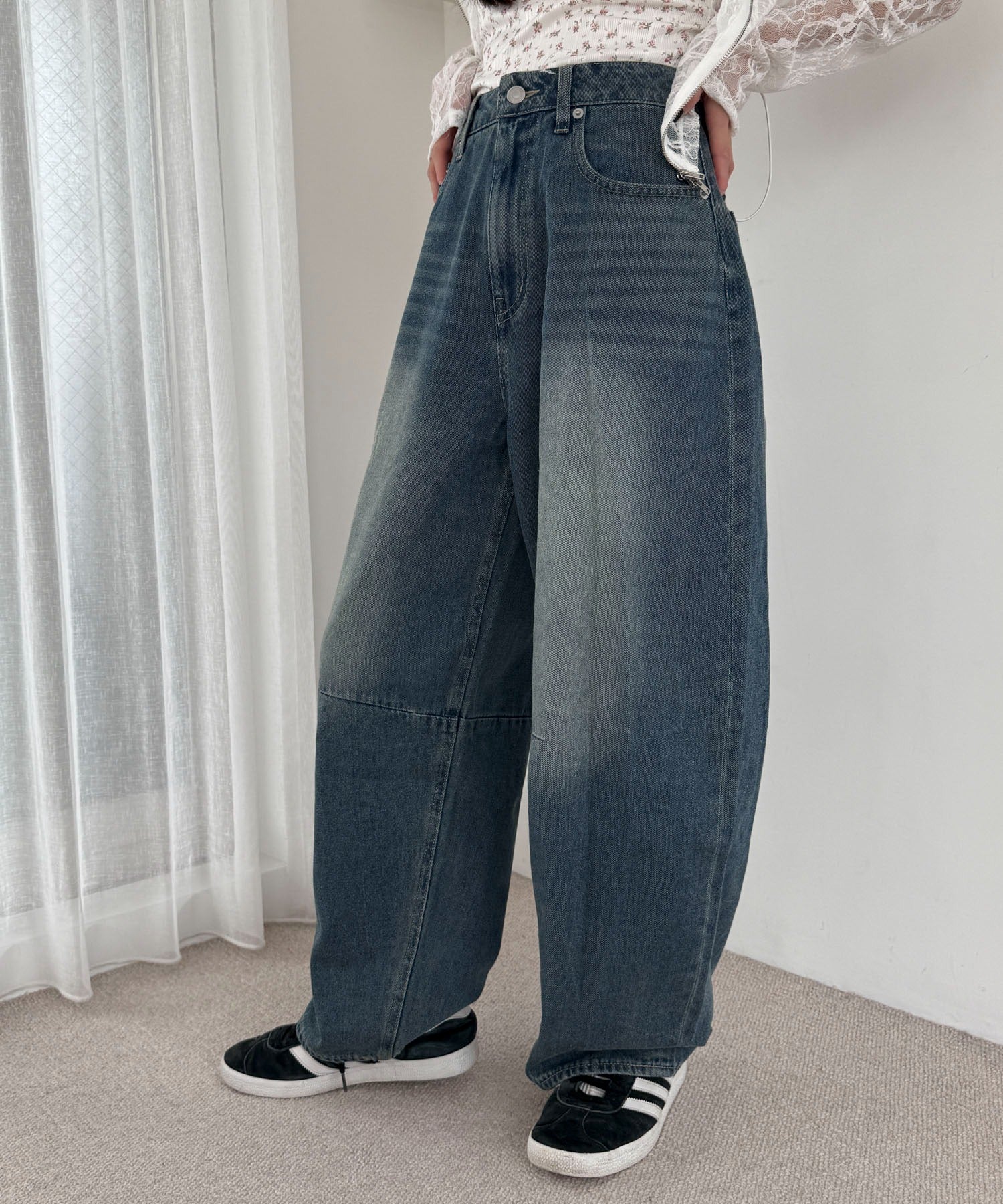 サマーデニムバレルレッグパンツ - Image 13