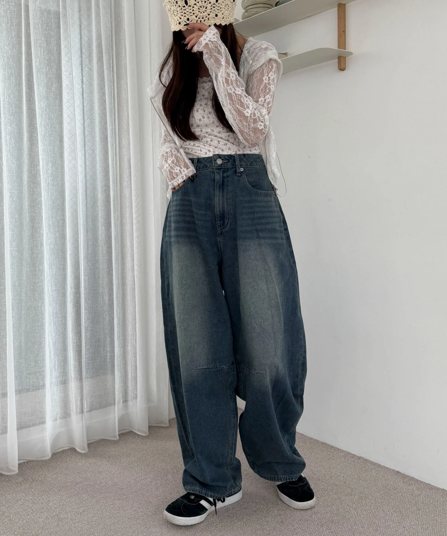 サマーデニムバレルレッグパンツ - Image 4