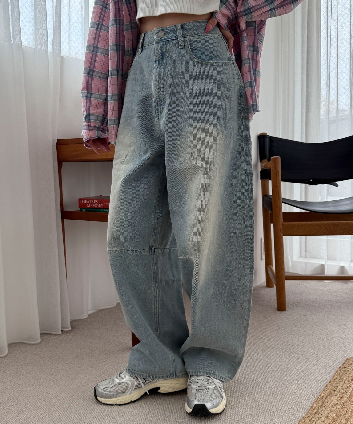 サマーデニムバレルレッグパンツ - Image 7