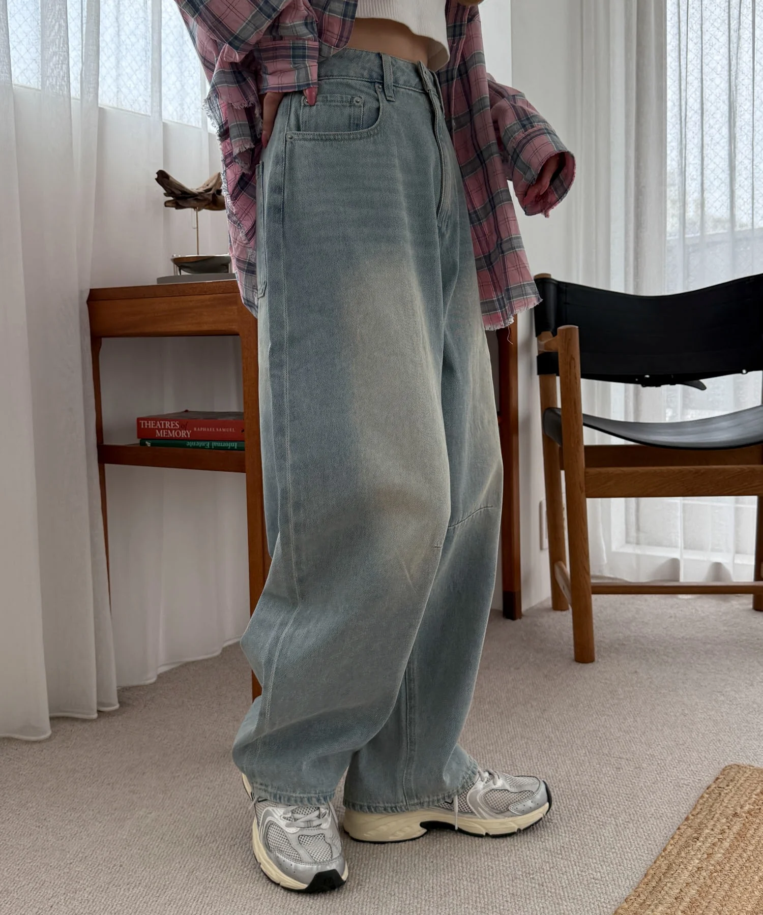 サマーデニムバレルレッグパンツ - Image 8