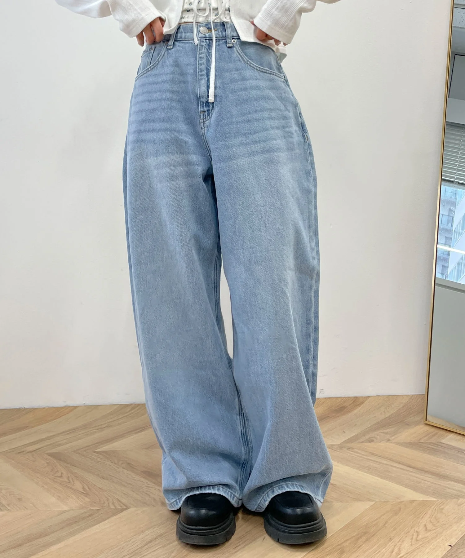 サマーデニムルーズワイドパンツ - Image 11