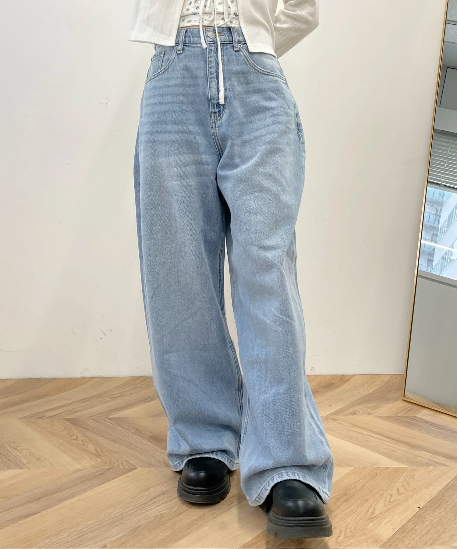 サマーデニムルーズワイドパンツ - Image 12