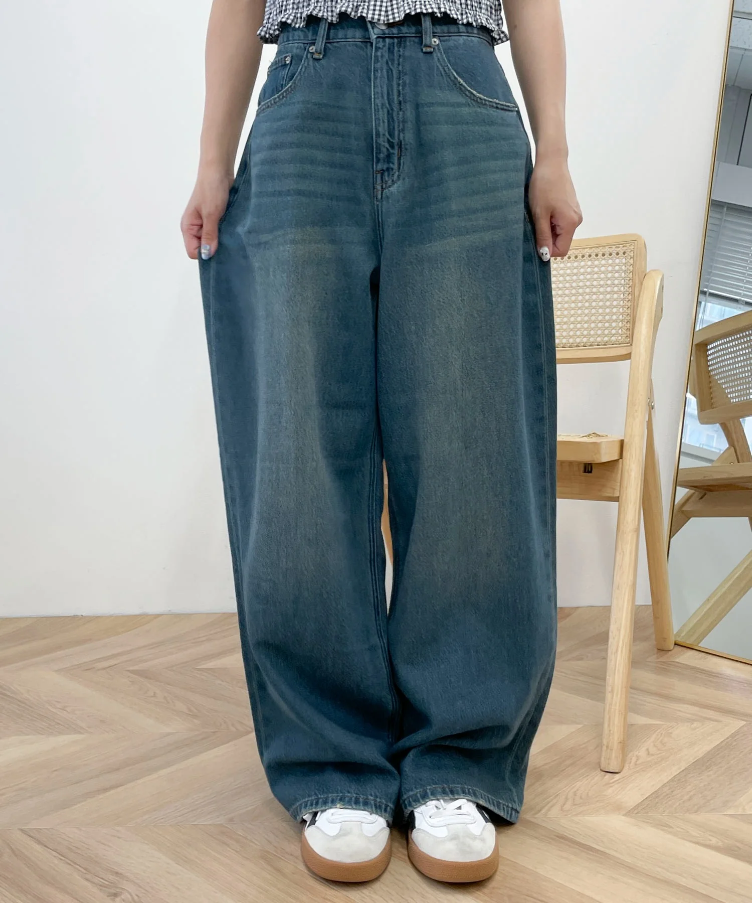 サマーデニムルーズワイドパンツ - Image 3