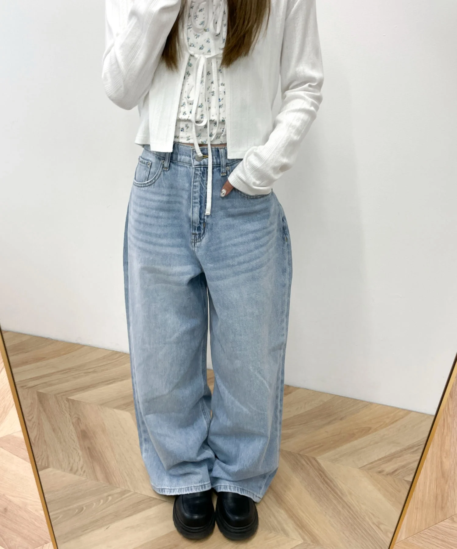サマーデニムルーズワイドパンツ - Image 4