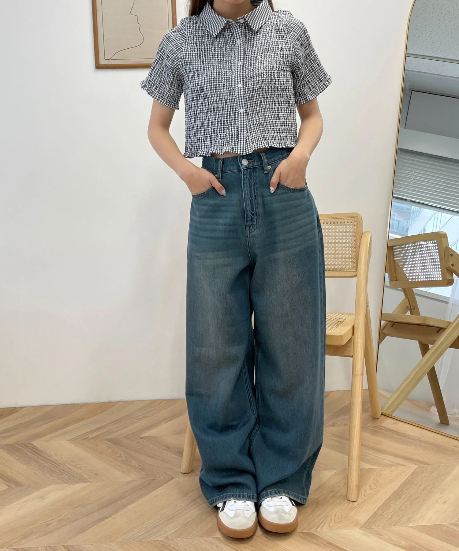 サマーデニムルーズワイドパンツ - Image 6