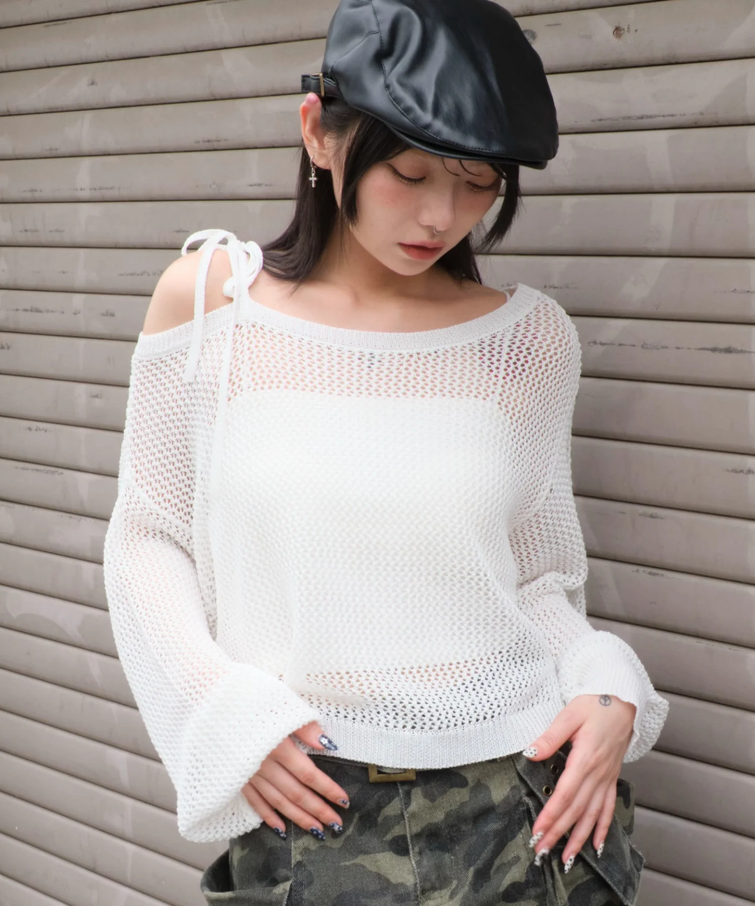 2WAYオフショルメッシュニット - Image 10