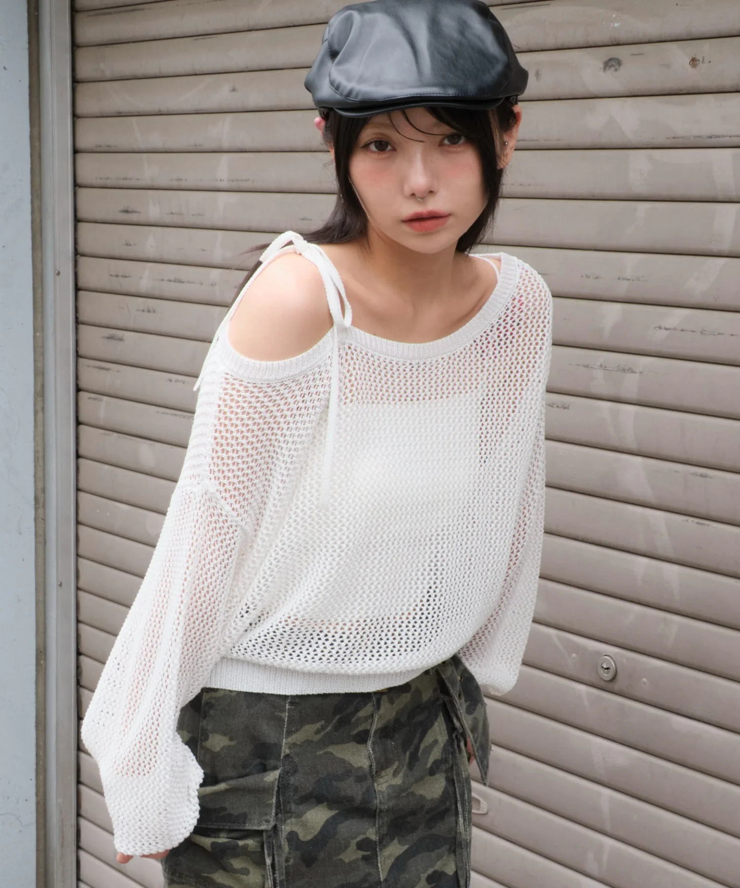 2WAYオフショルメッシュニット - Image 11