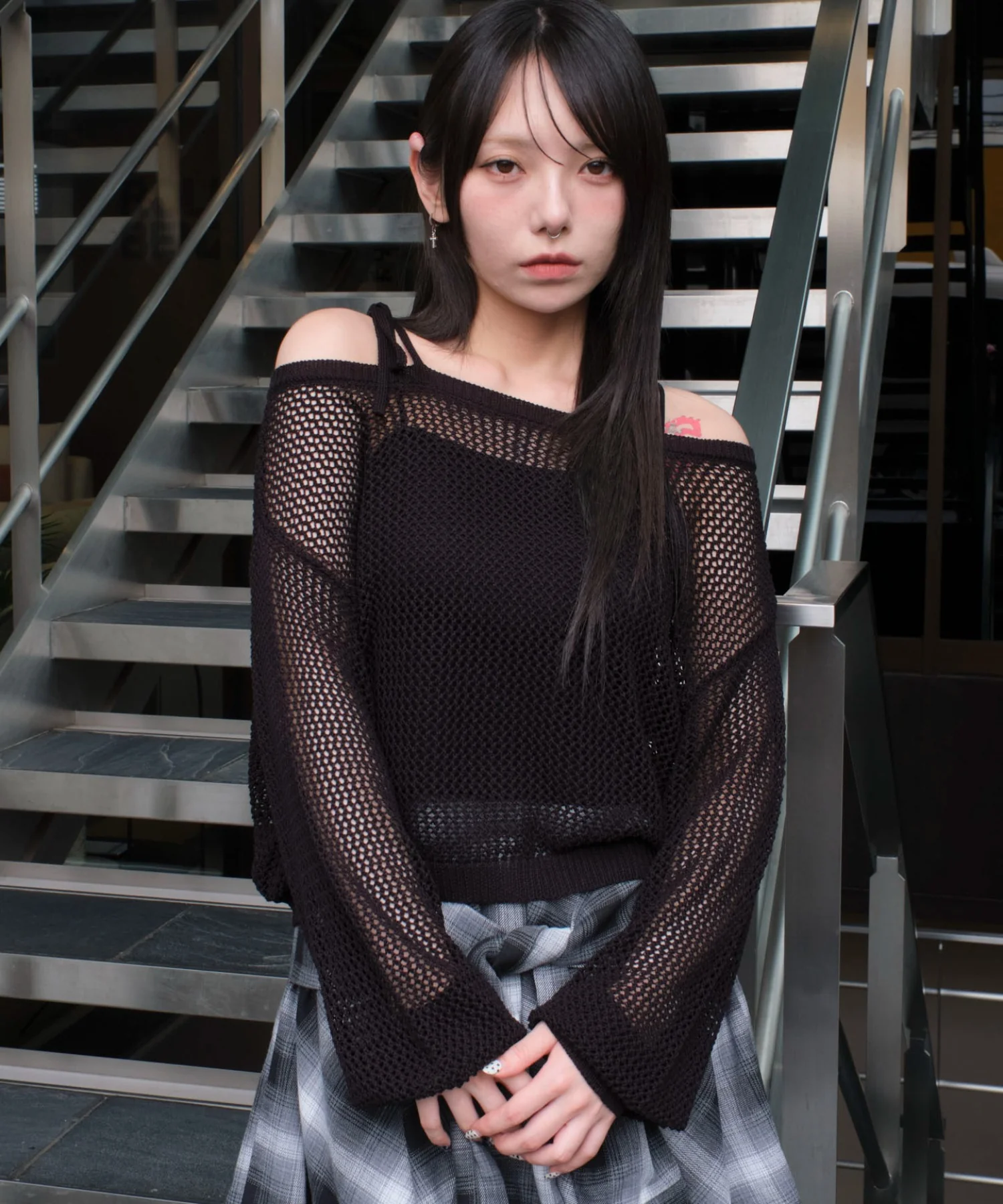 2WAYオフショルメッシュニット - Image 19