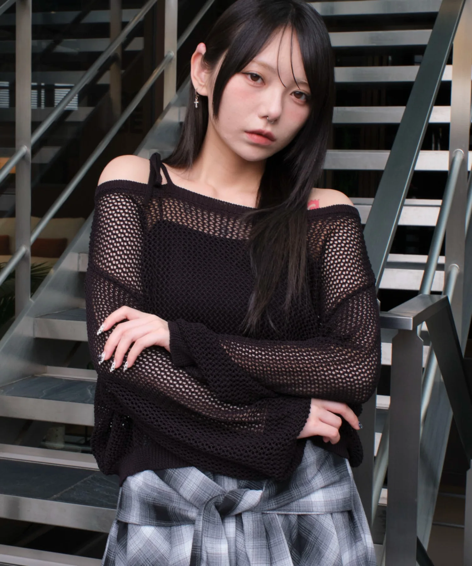 2WAYオフショルメッシュニット - Image 20