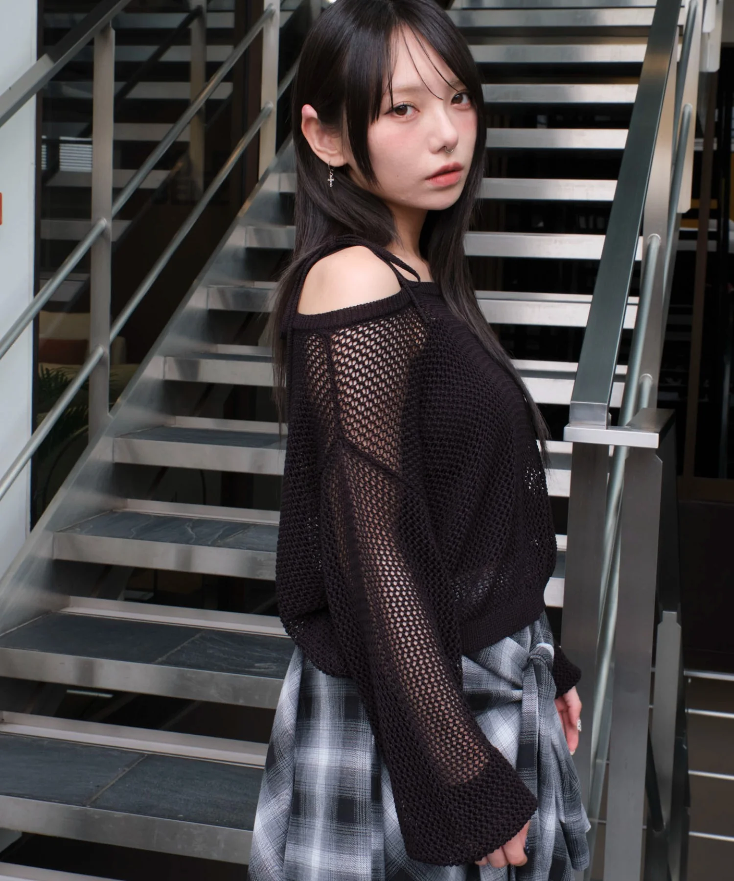 2WAYオフショルメッシュニット - Image 21