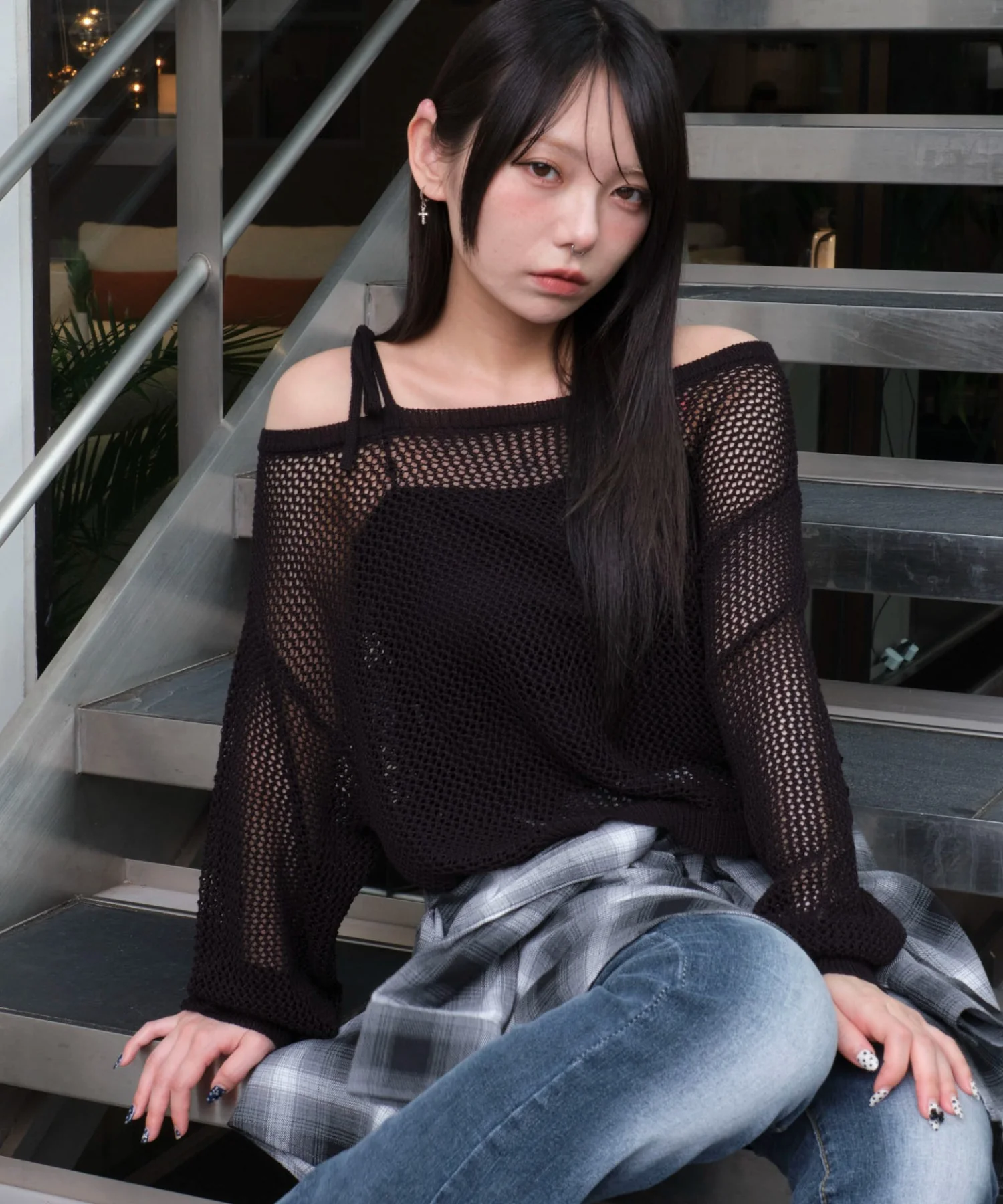 2WAYオフショルメッシュニット - Image 22