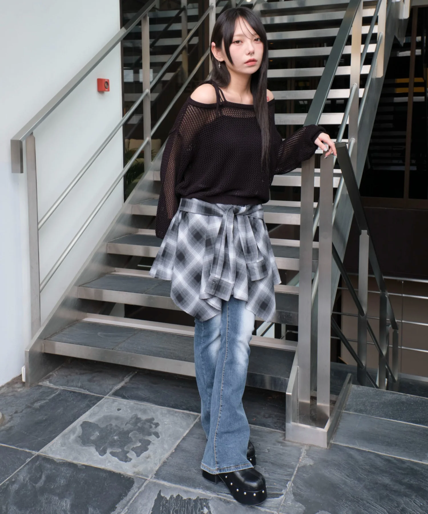2WAYオフショルメッシュニット - Image 23