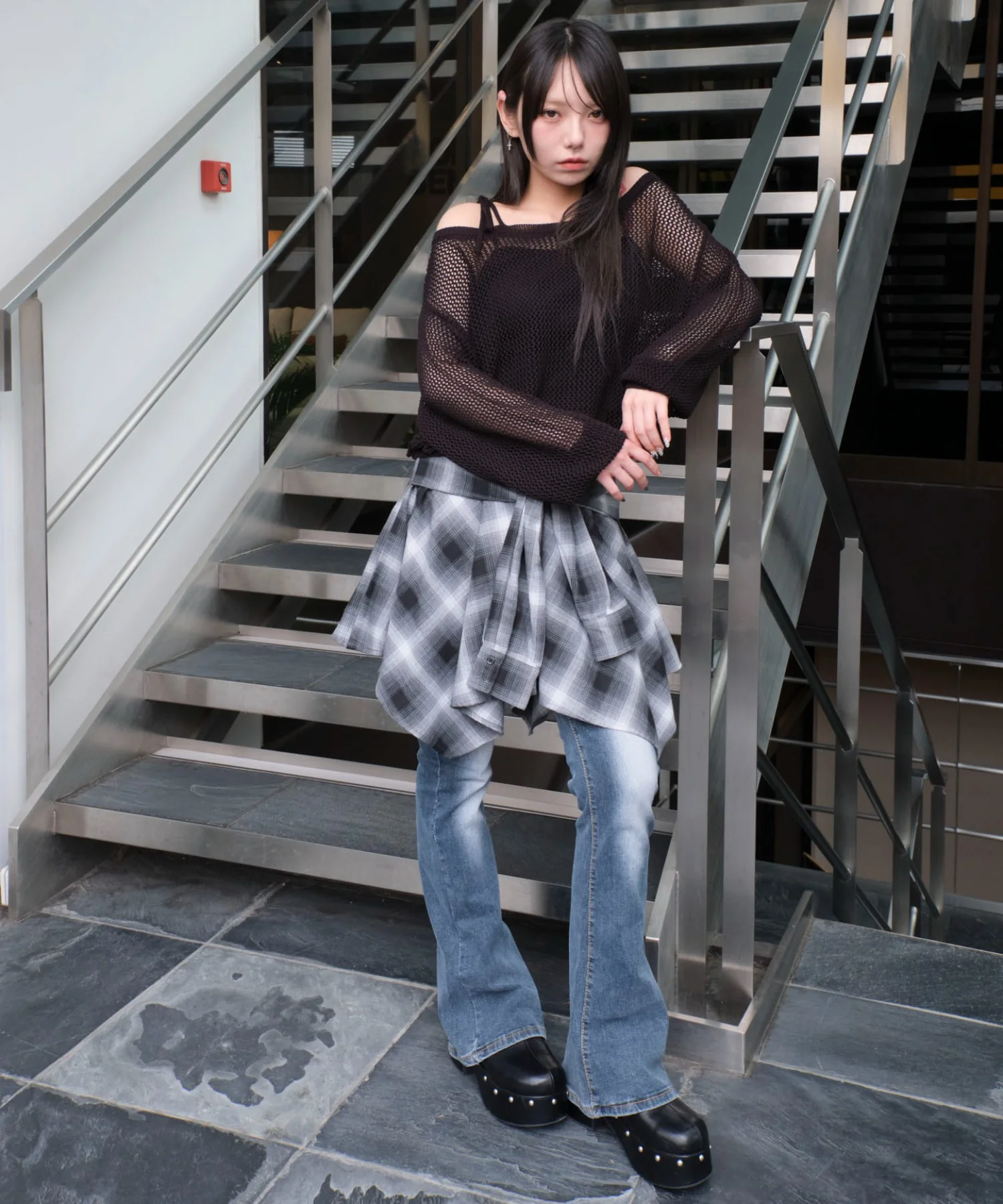 2WAYオフショルメッシュニット - Image 24