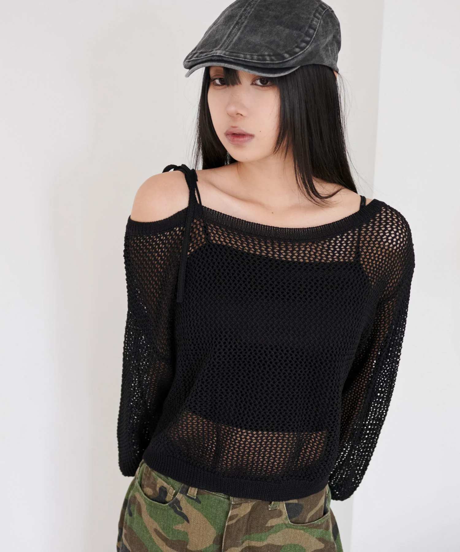 2WAYオフショルメッシュニット - Image 26