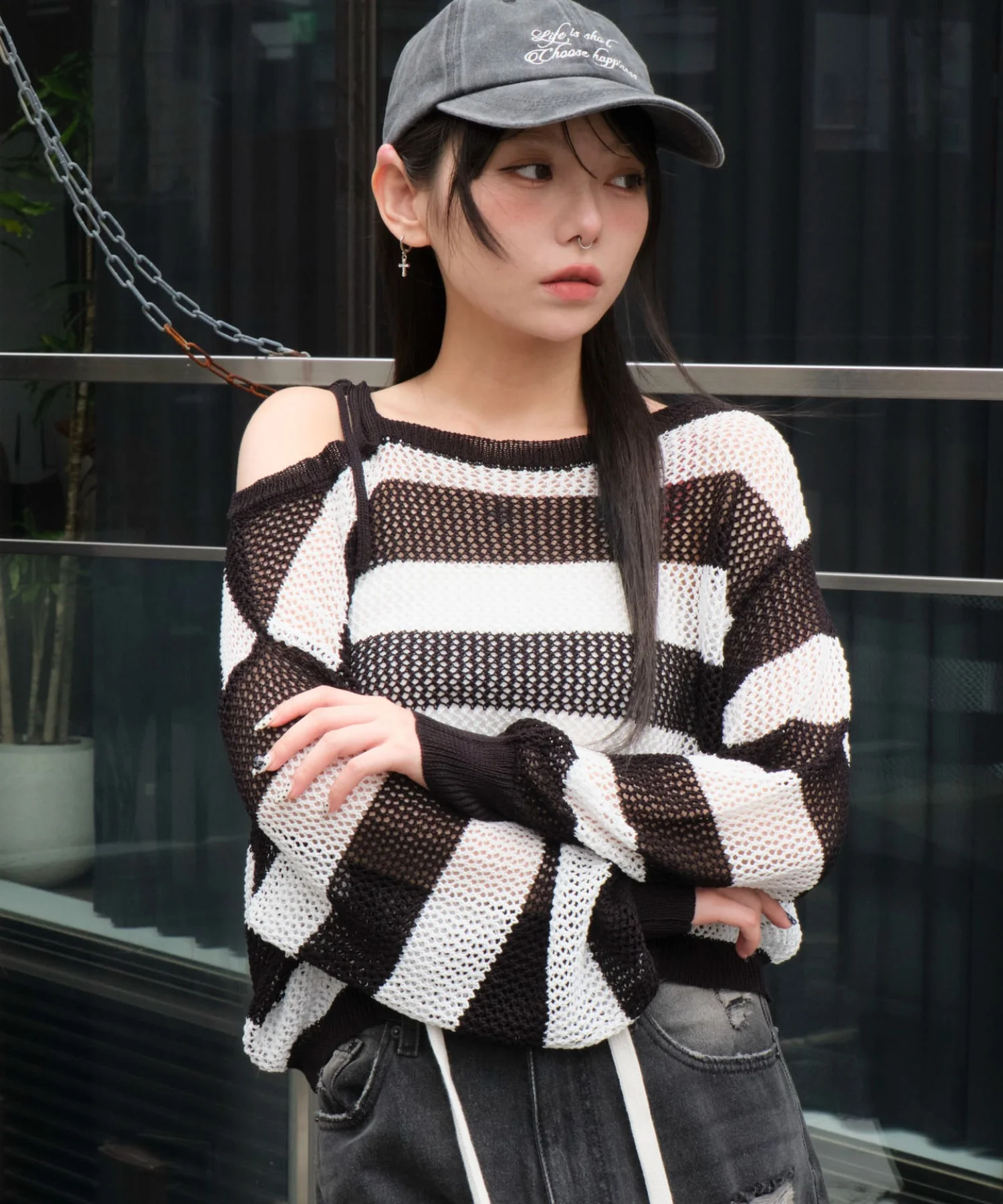 2WAYオフショルメッシュニット - Image 32