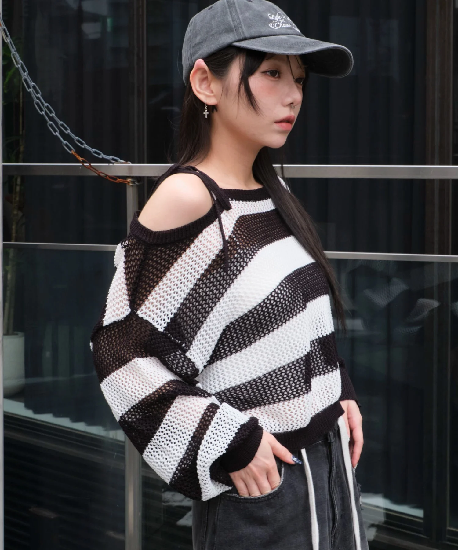 2WAYオフショルメッシュニット - Image 33