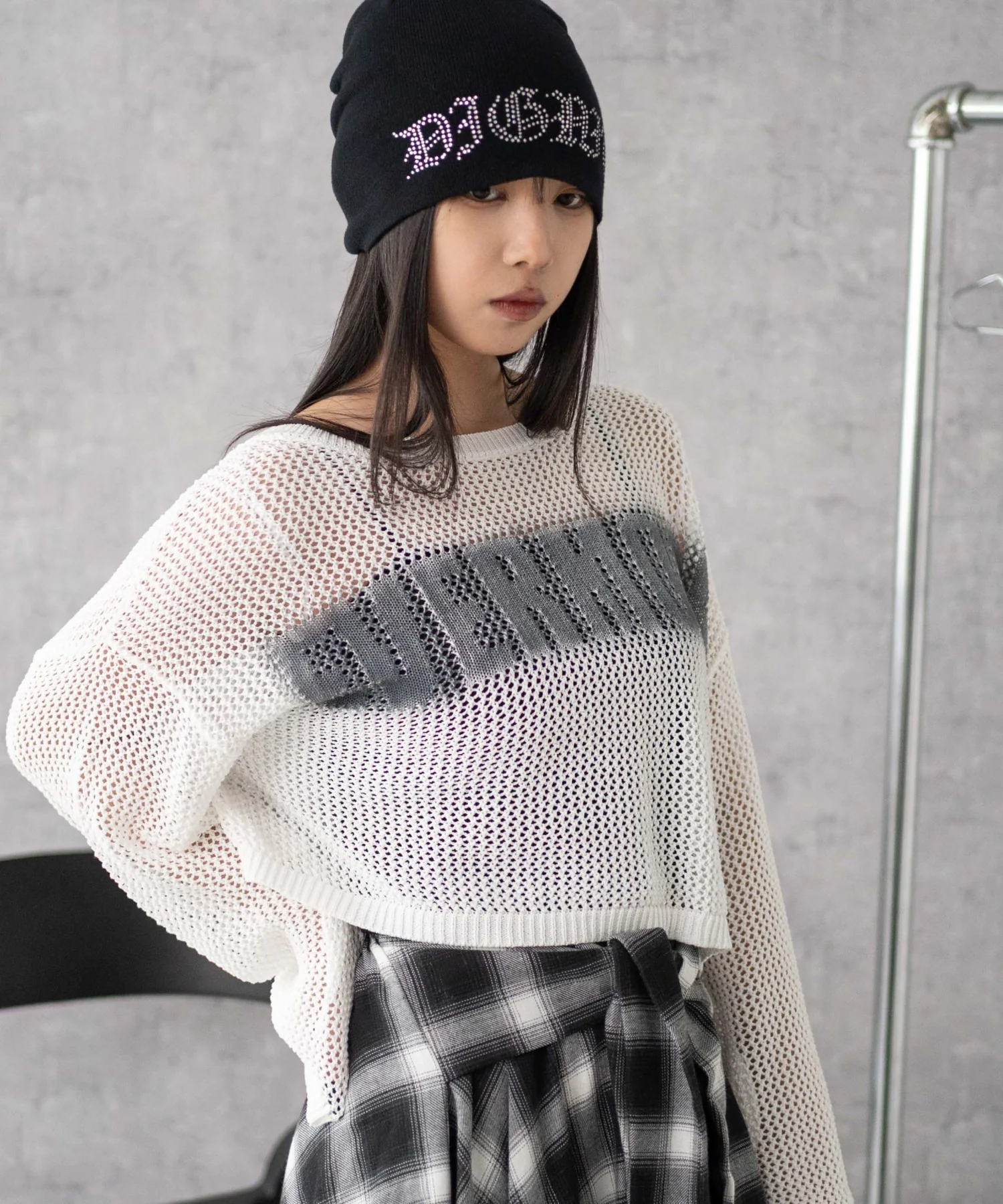スプレーロゴジャガードメッシュニット - Image 10