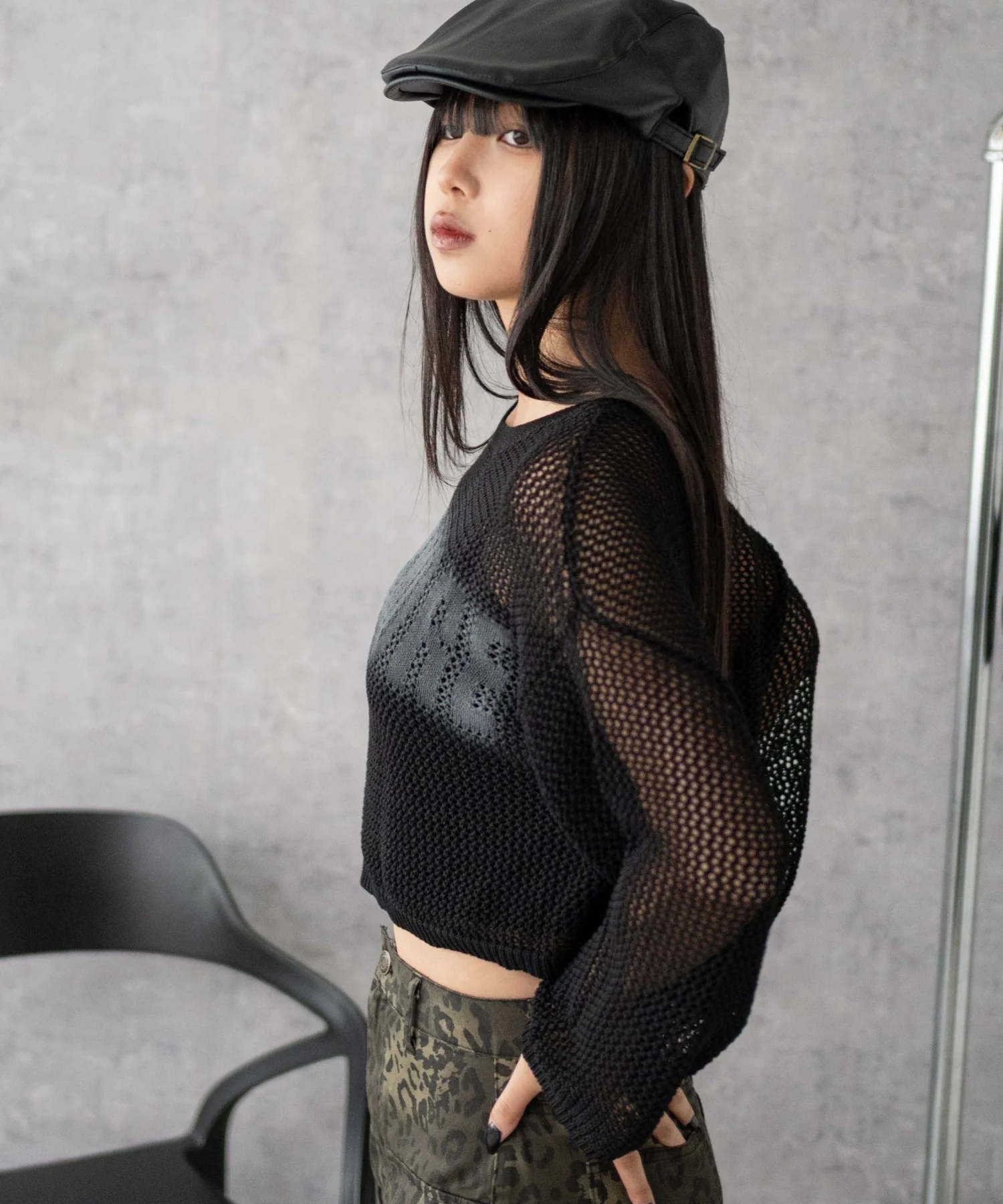 スプレーロゴジャガードメッシュニット - Image 12