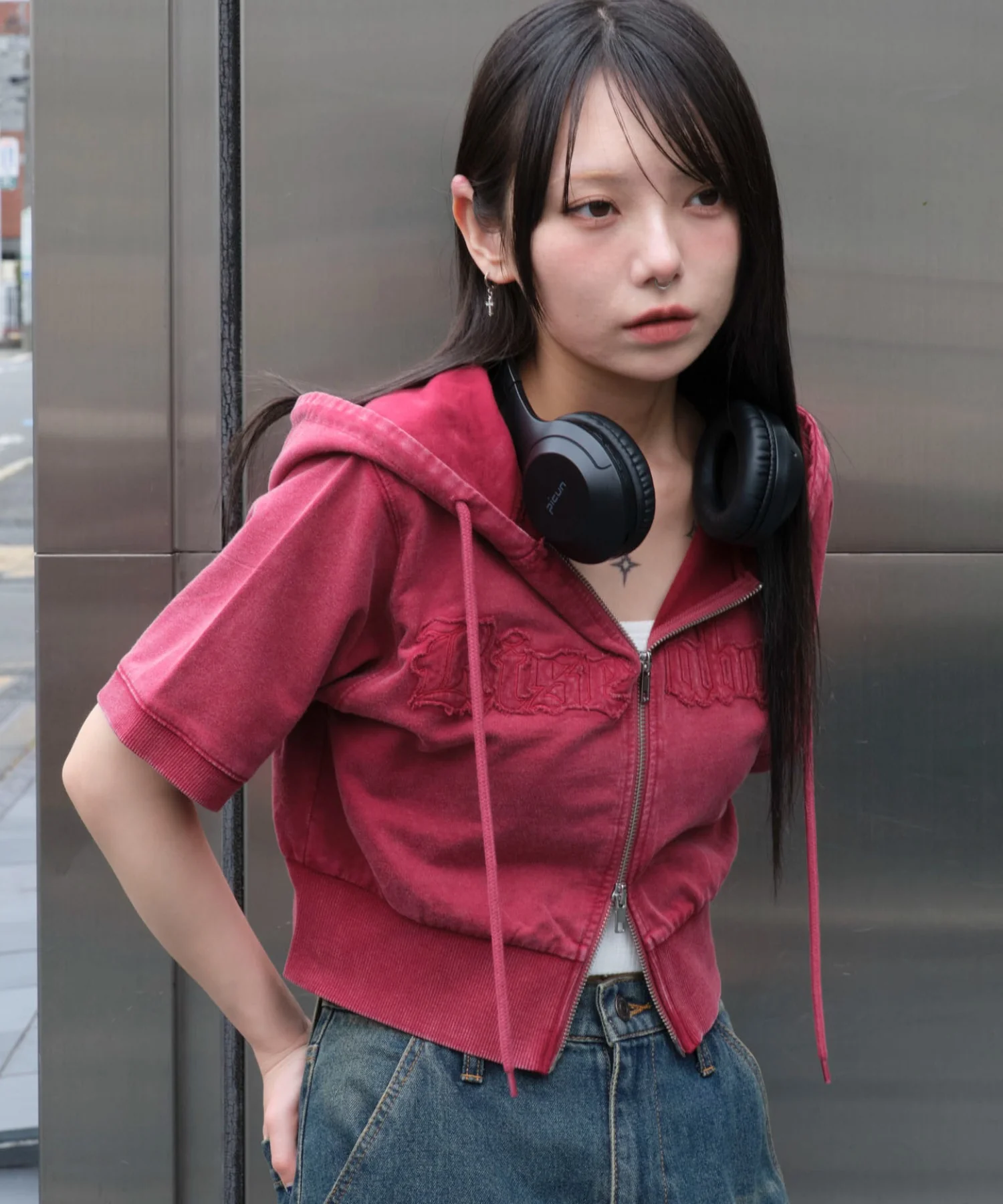 ヴィンテージウォッシュロゴ半袖パーカー - Image 8