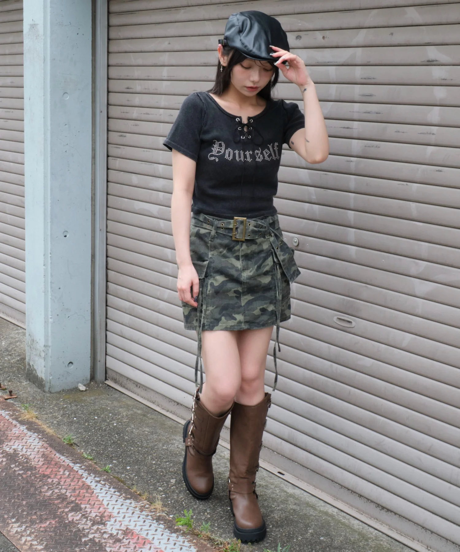 グラフィックレースアップちびT - Image 6
