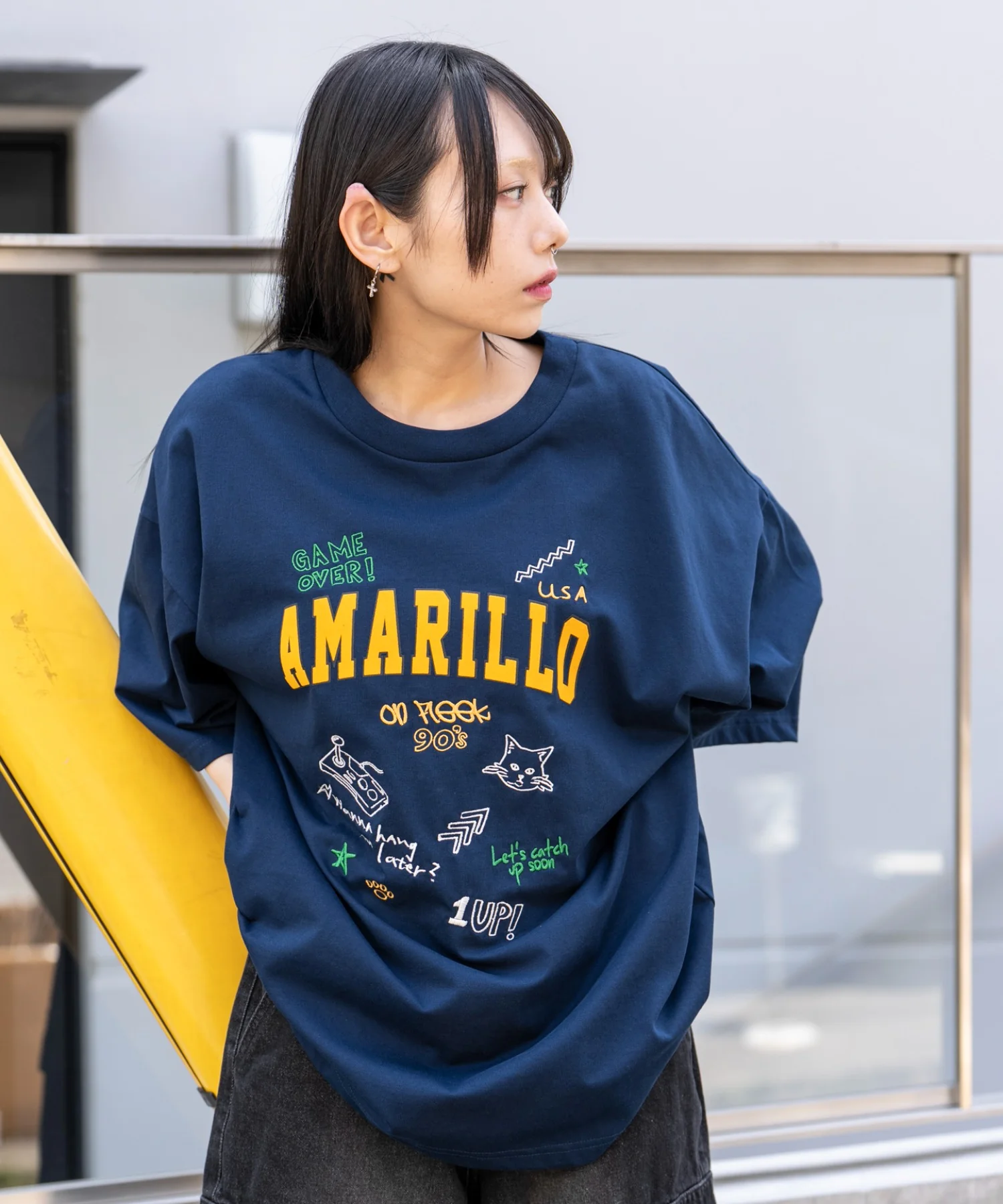 接触冷感フロッキープリントグラフィックT(SS) - Image 13