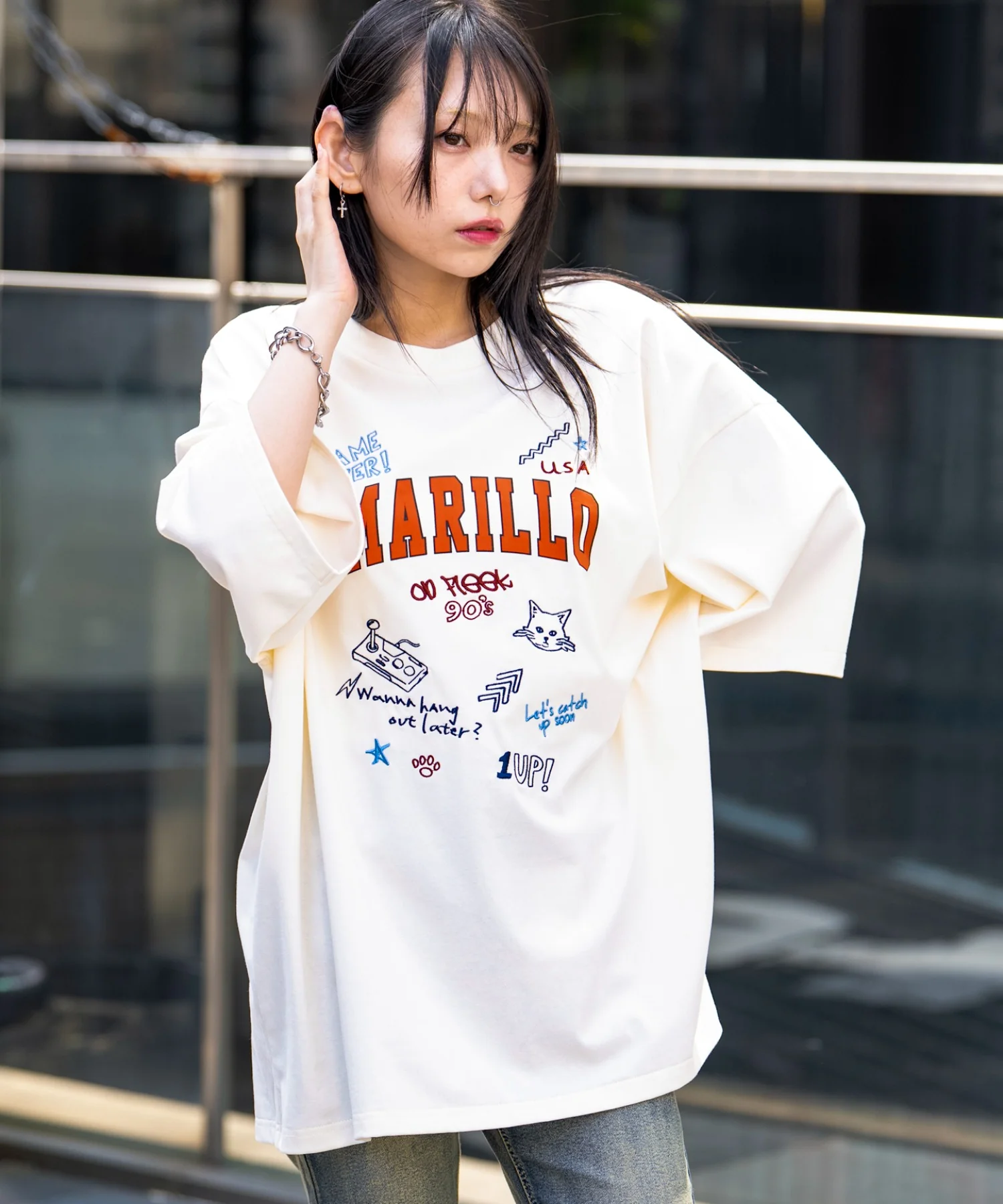 接触冷感フロッキープリントグラフィックT(SS) - Image 20