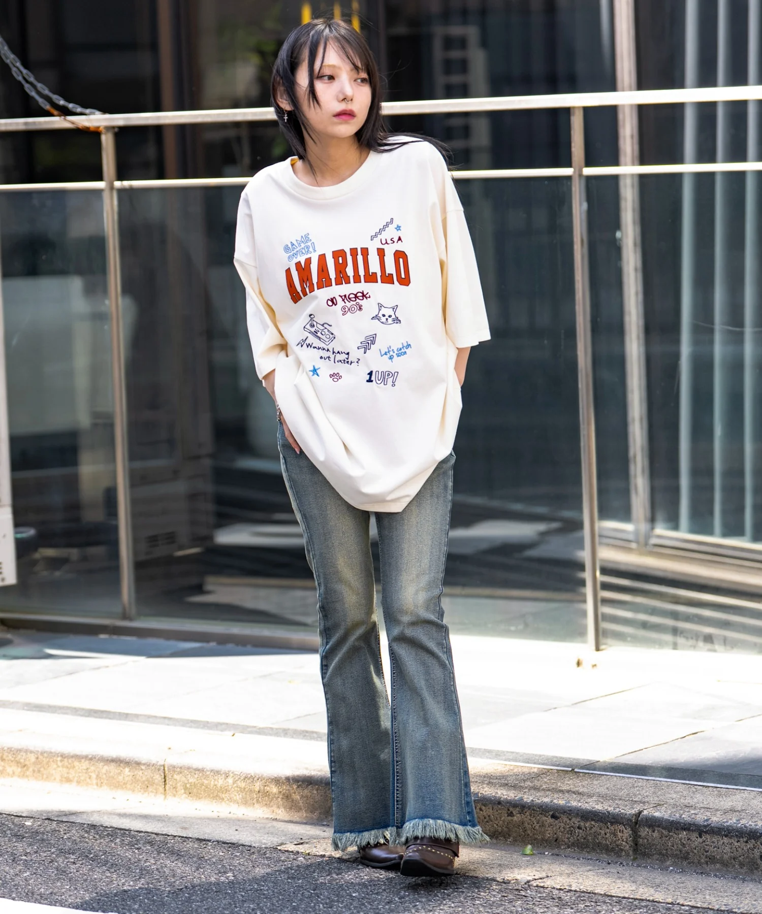 接触冷感フロッキープリントグラフィックT(SS) - Image 23