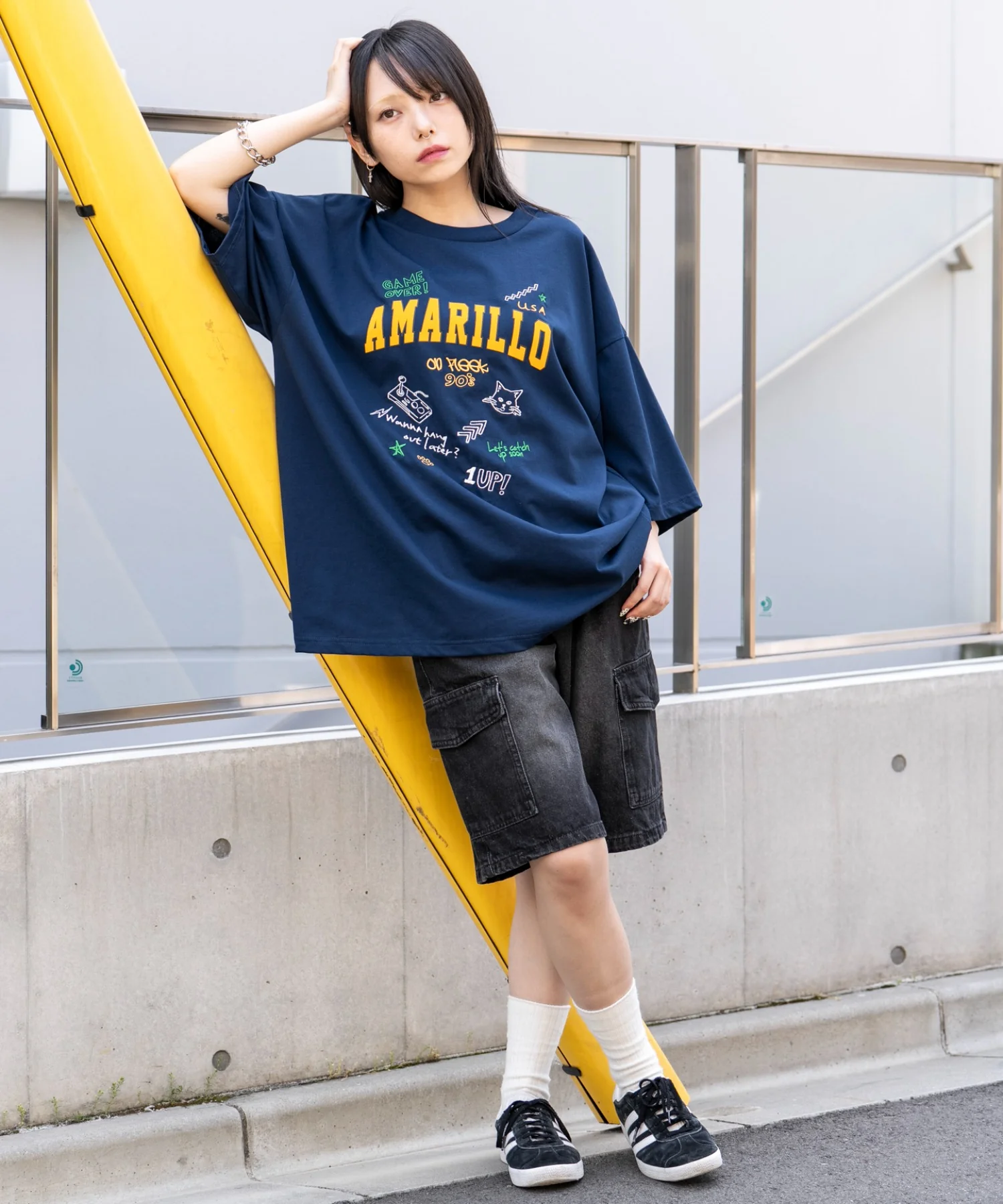 接触冷感フロッキープリントグラフィックT(SS) - Image 4