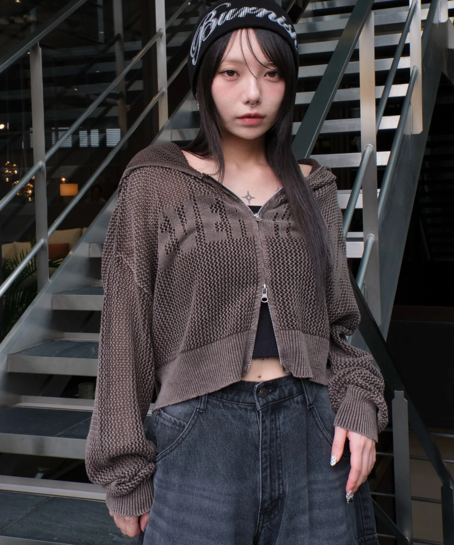 ヴィンテージウォッシュメッシュパーカー - Image 8