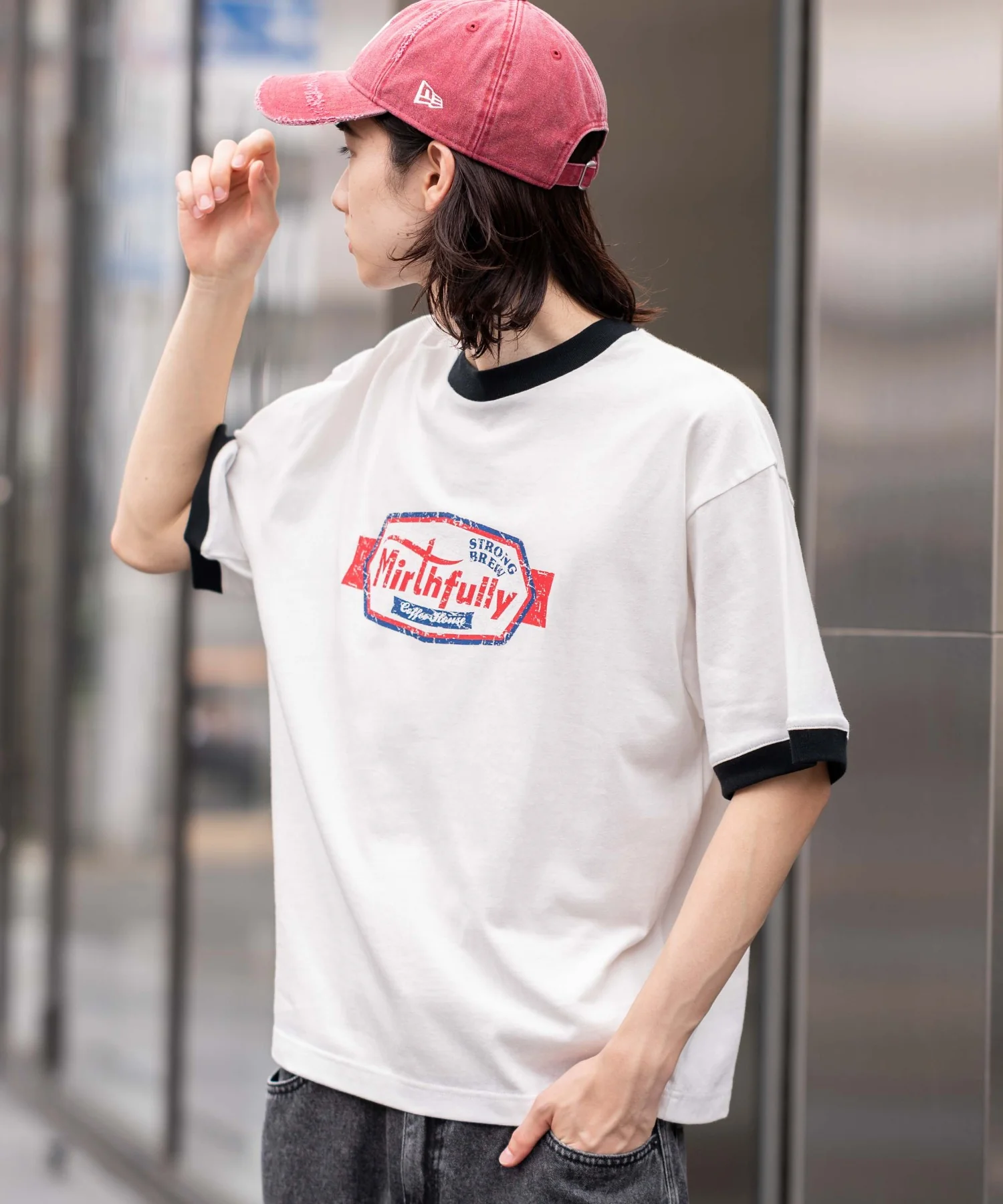 コンパクトフィットグラフィックリンガーT（SS） - Image 20
