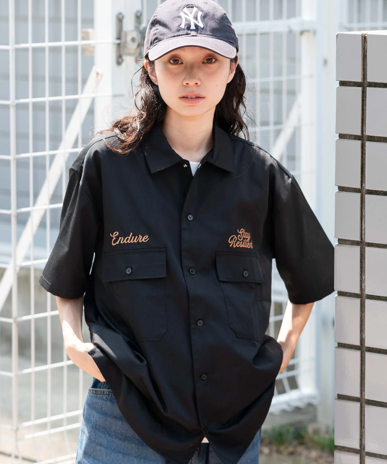 刺繍ロゴツイルワークシャツ - Image 20