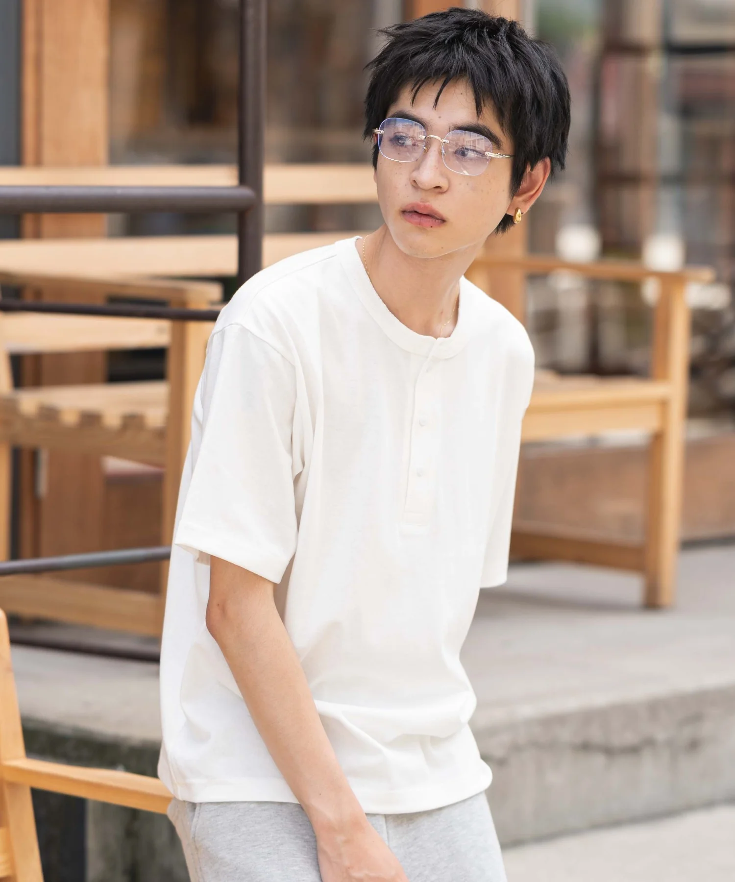 リラックスフィットヘンリーネックT（SS） - Image 15