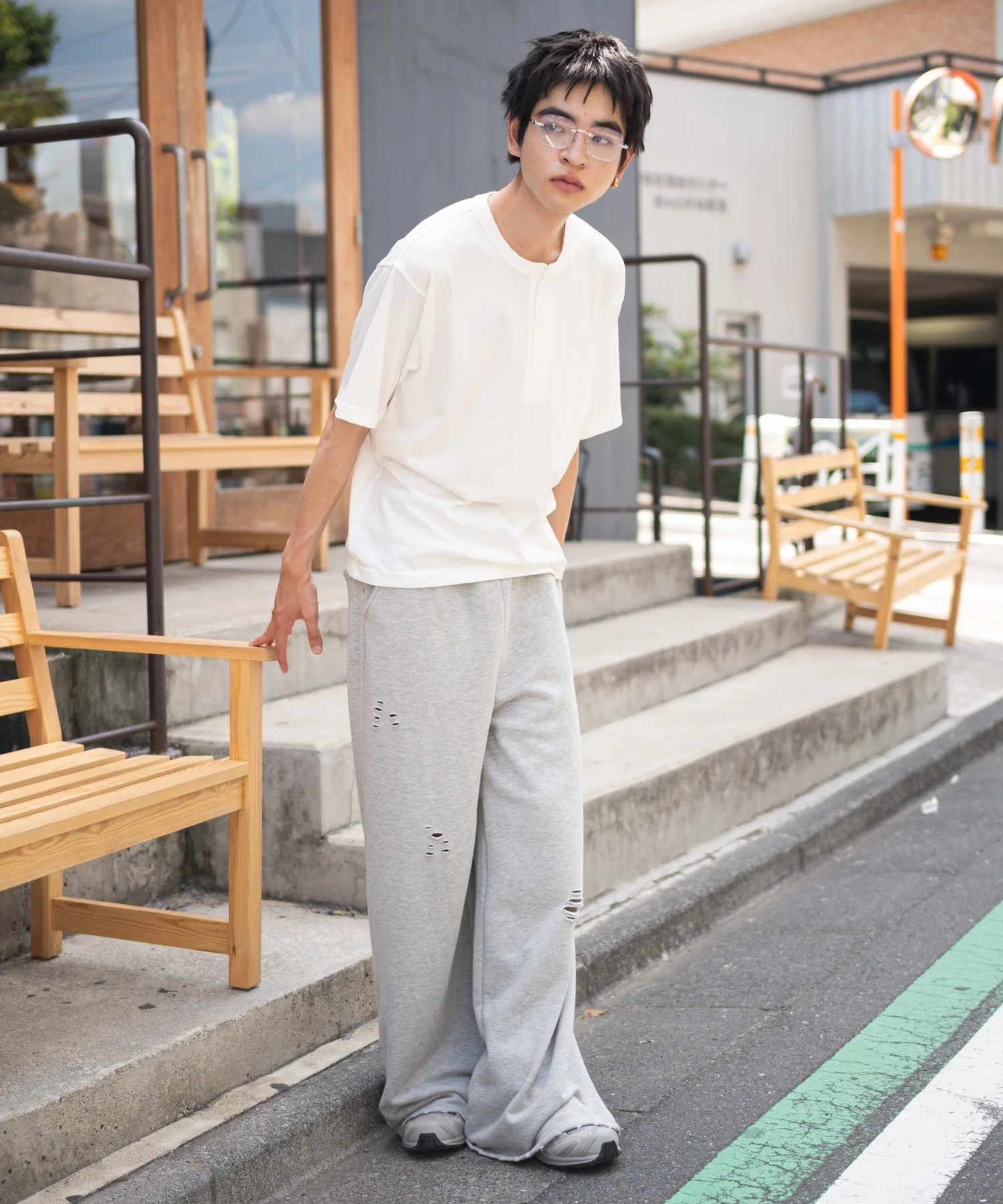 リラックスフィットヘンリーネックT（SS） - Image 16