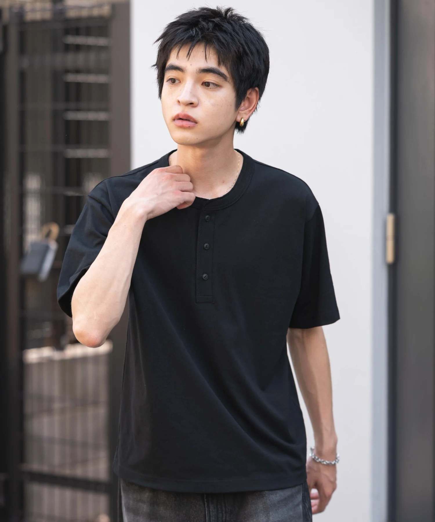 リラックスフィットヘンリーネックT（SS） - Image 2