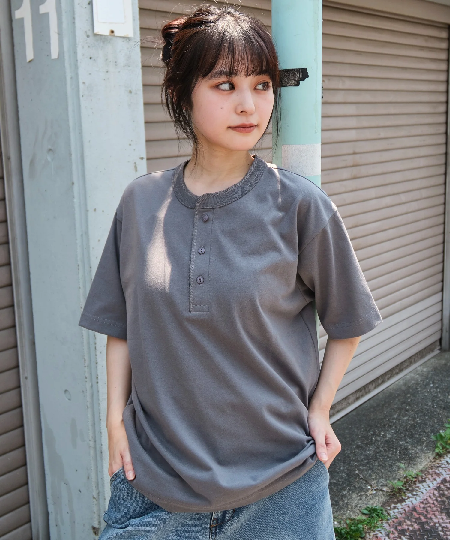 リラックスフィットヘンリーネックT（SS） - Image 3