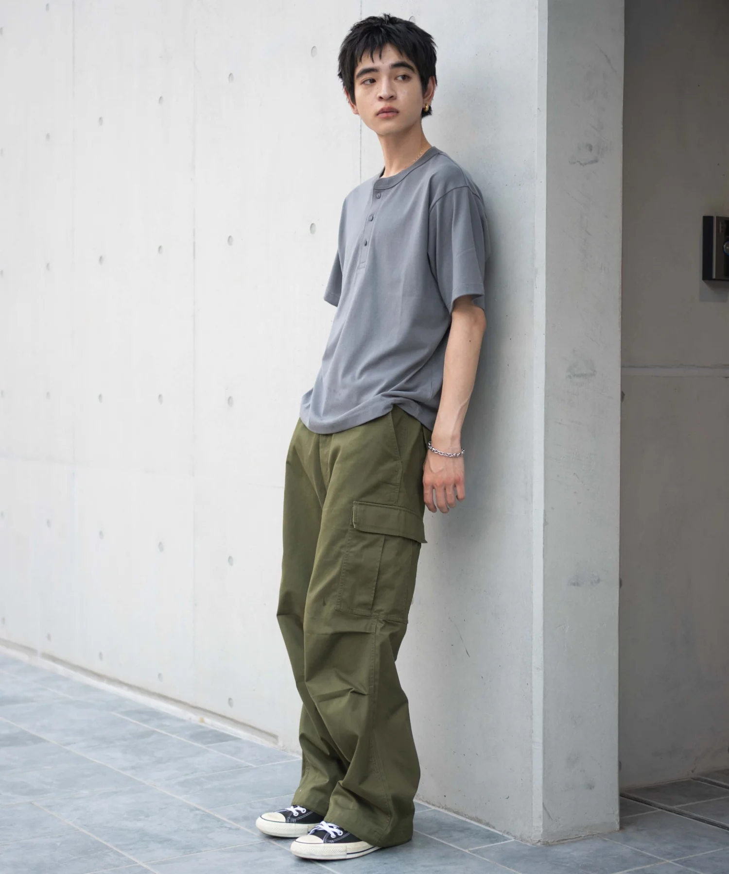 リラックスフィットヘンリーネックT（SS） - Image 7