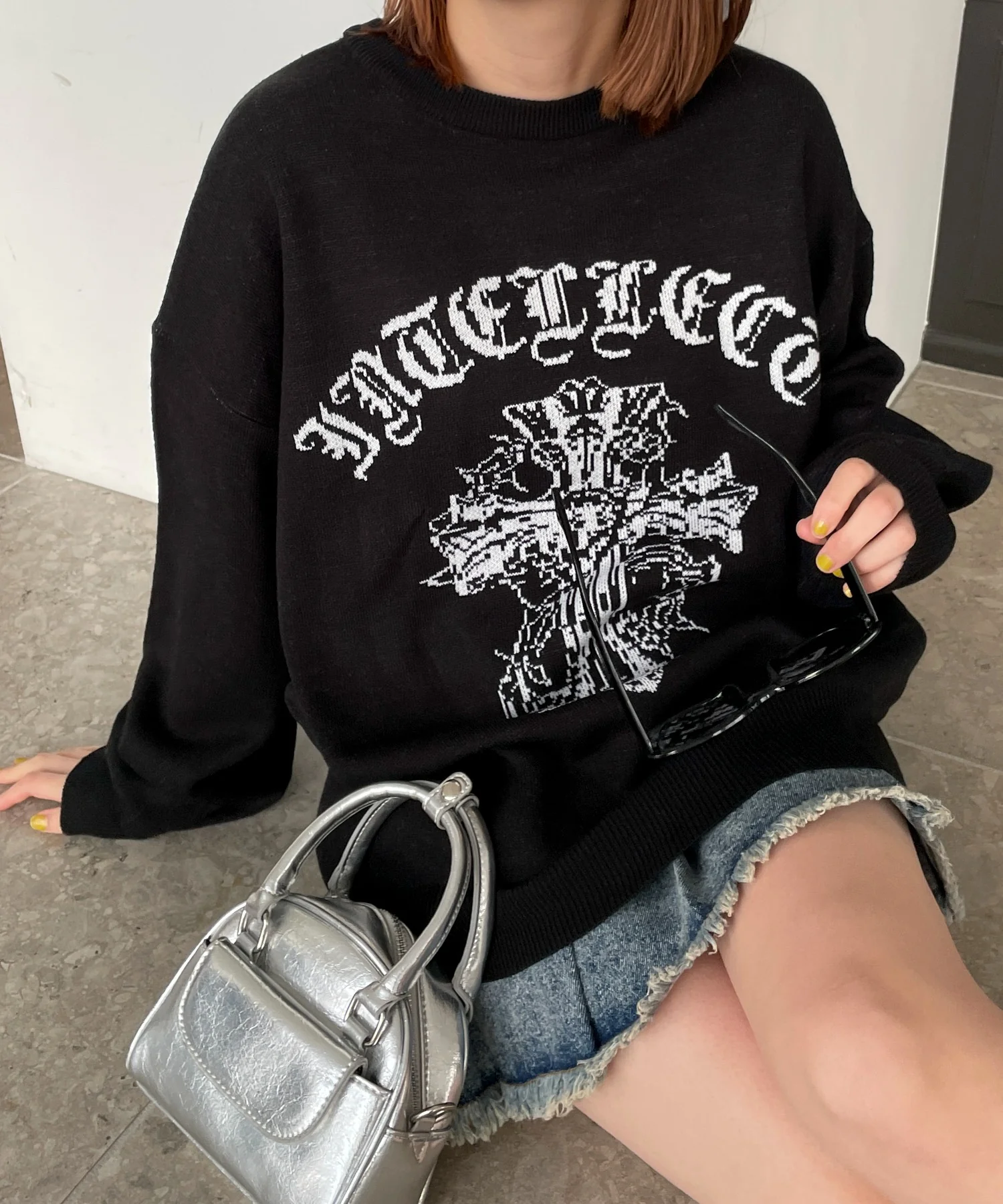 グラフィックBIGニットプルオーバー - Image 13