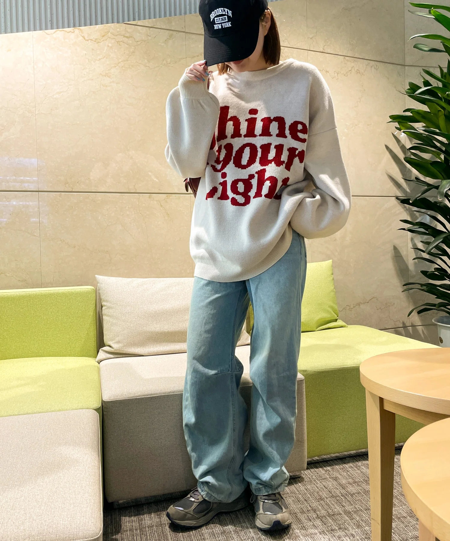 グラフィックBIGニットプルオーバー - Image 19