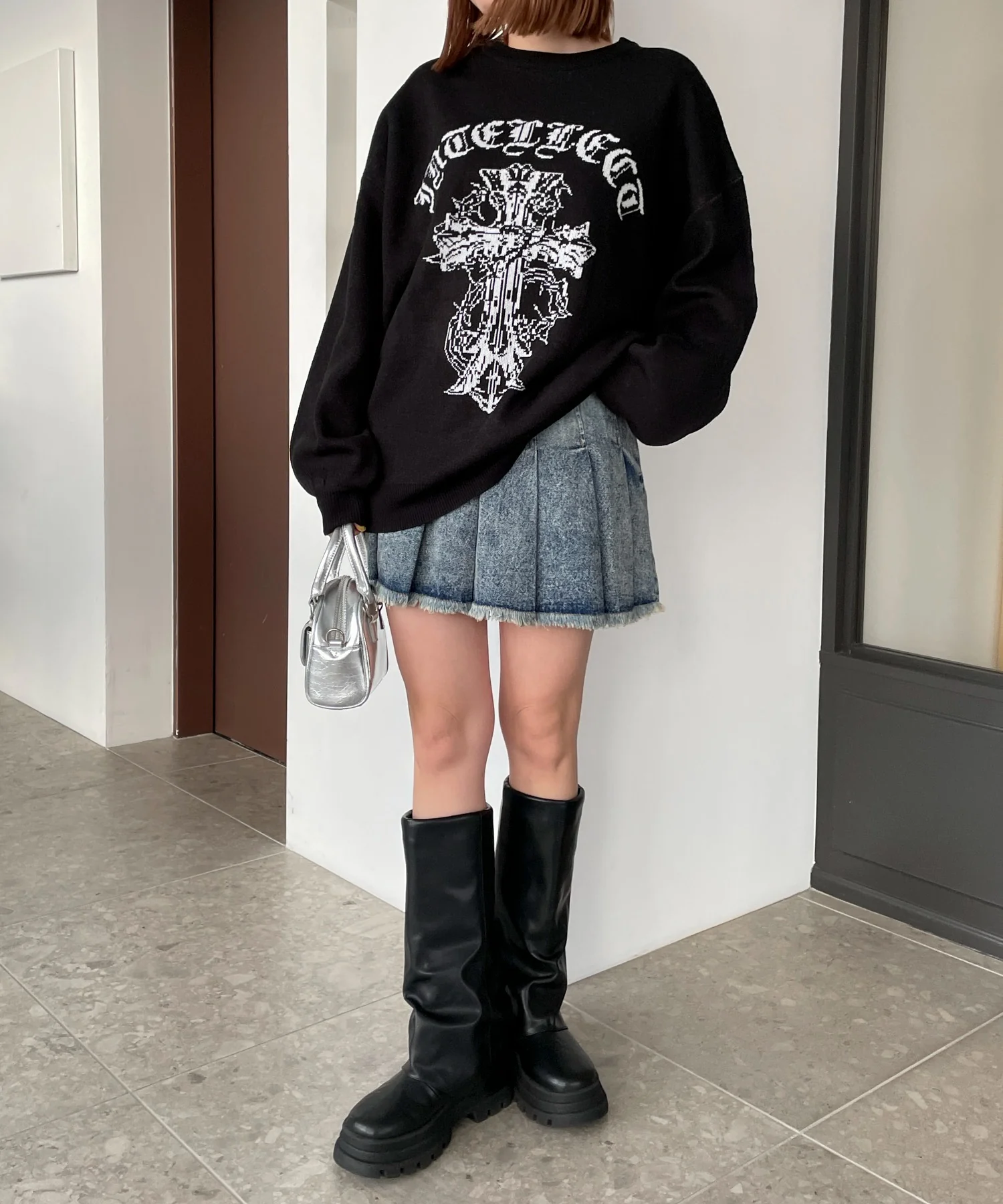 グラフィックBIGニットプルオーバー - Image 29