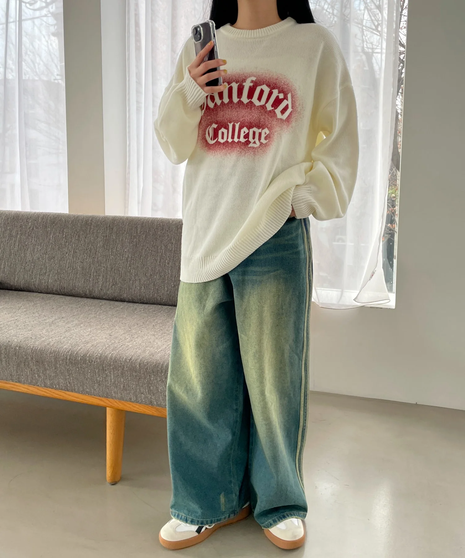 グラフィックBIGニットプルオーバー - Image 34