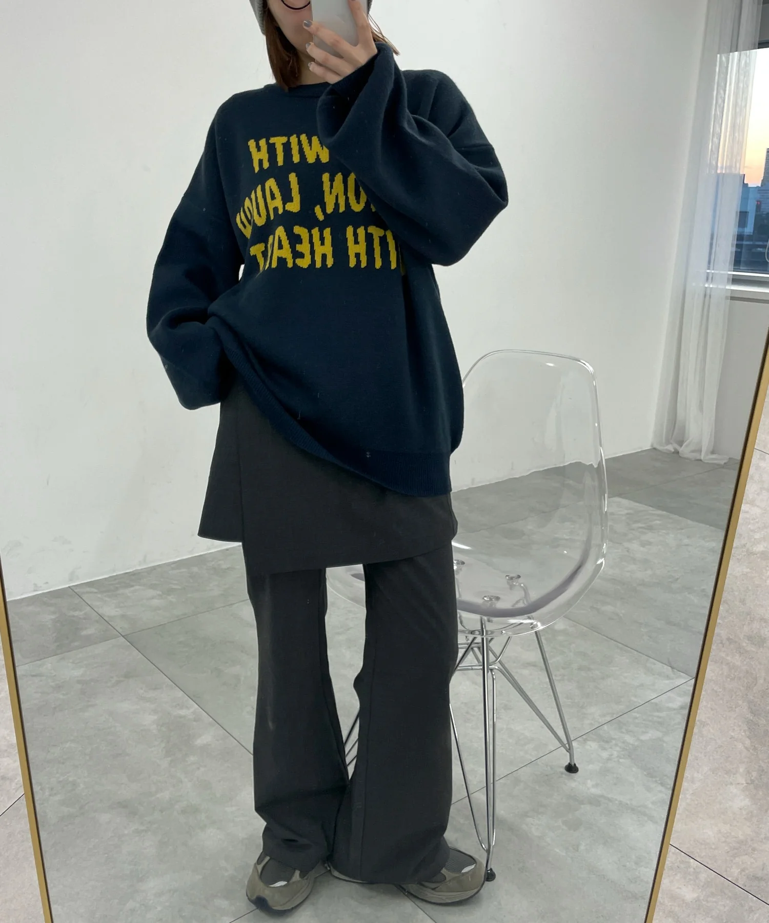 グラフィックBIGニットプルオーバー - Image 53