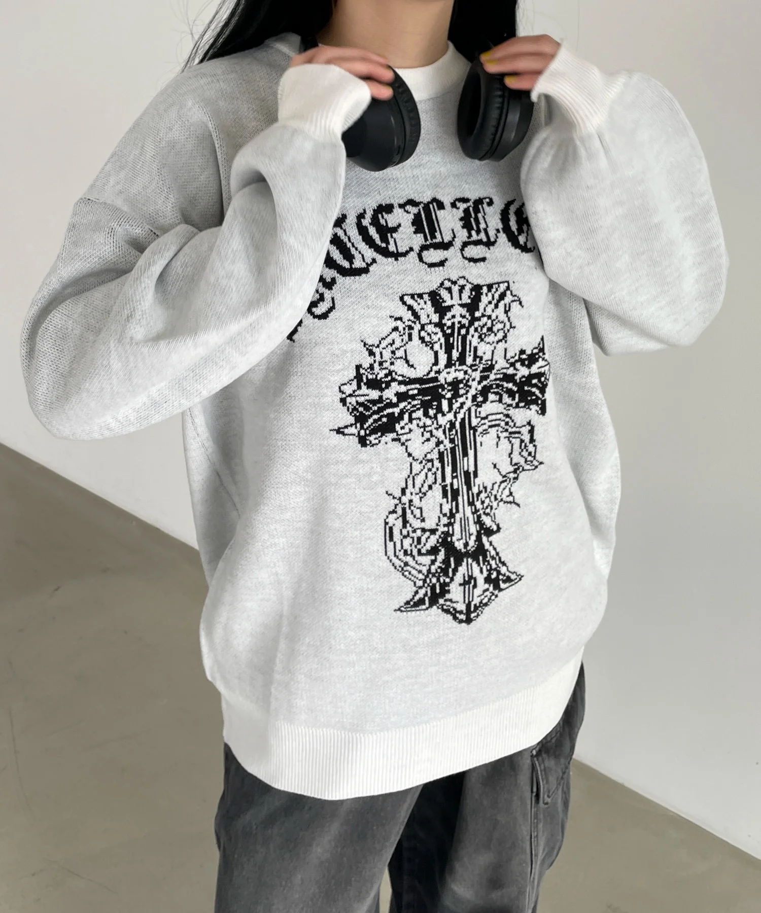 グラフィックBIGニットプルオーバー - Image 70